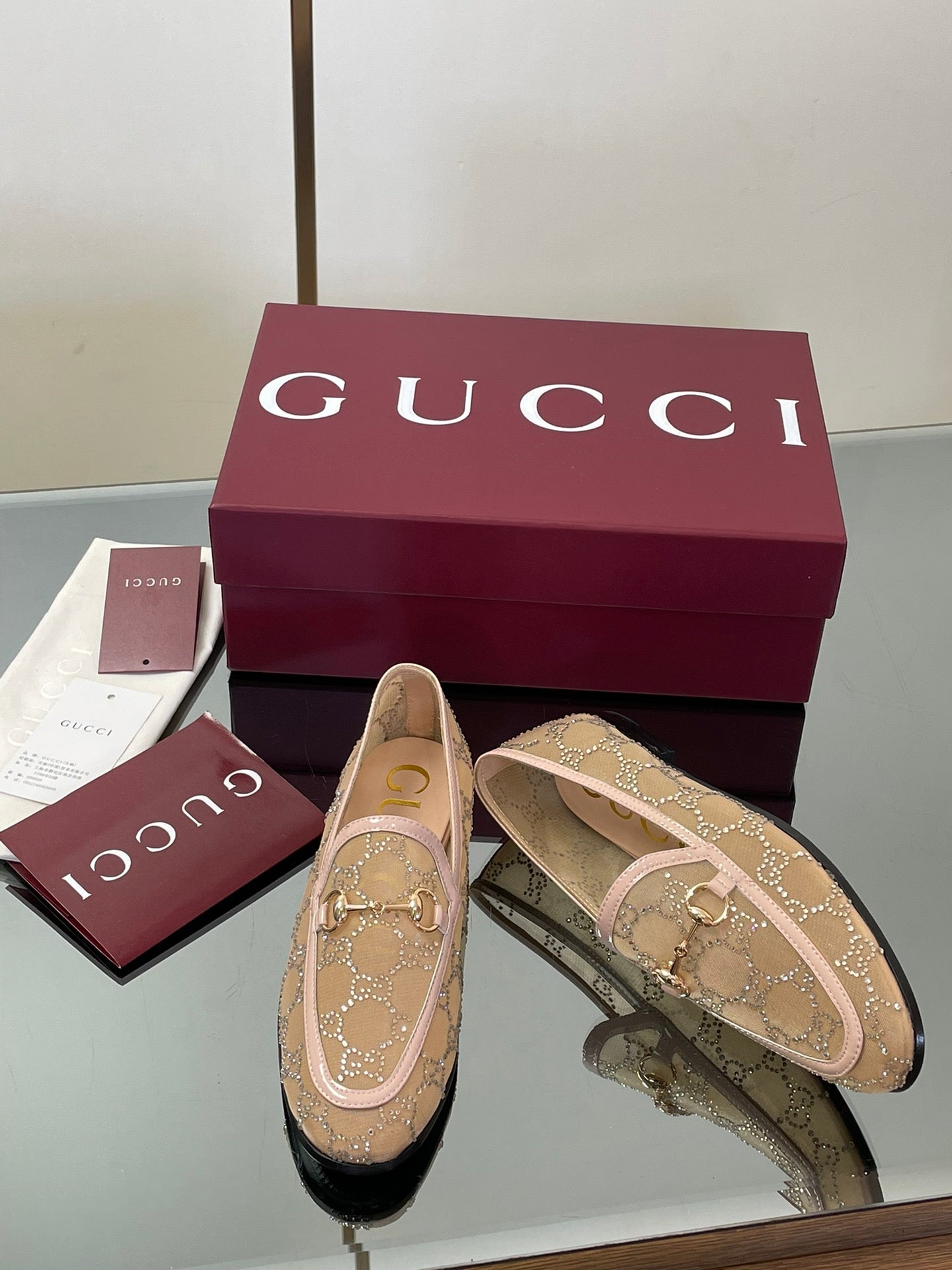 Gucci Patent Leather GG Crystal Loafers – FW25