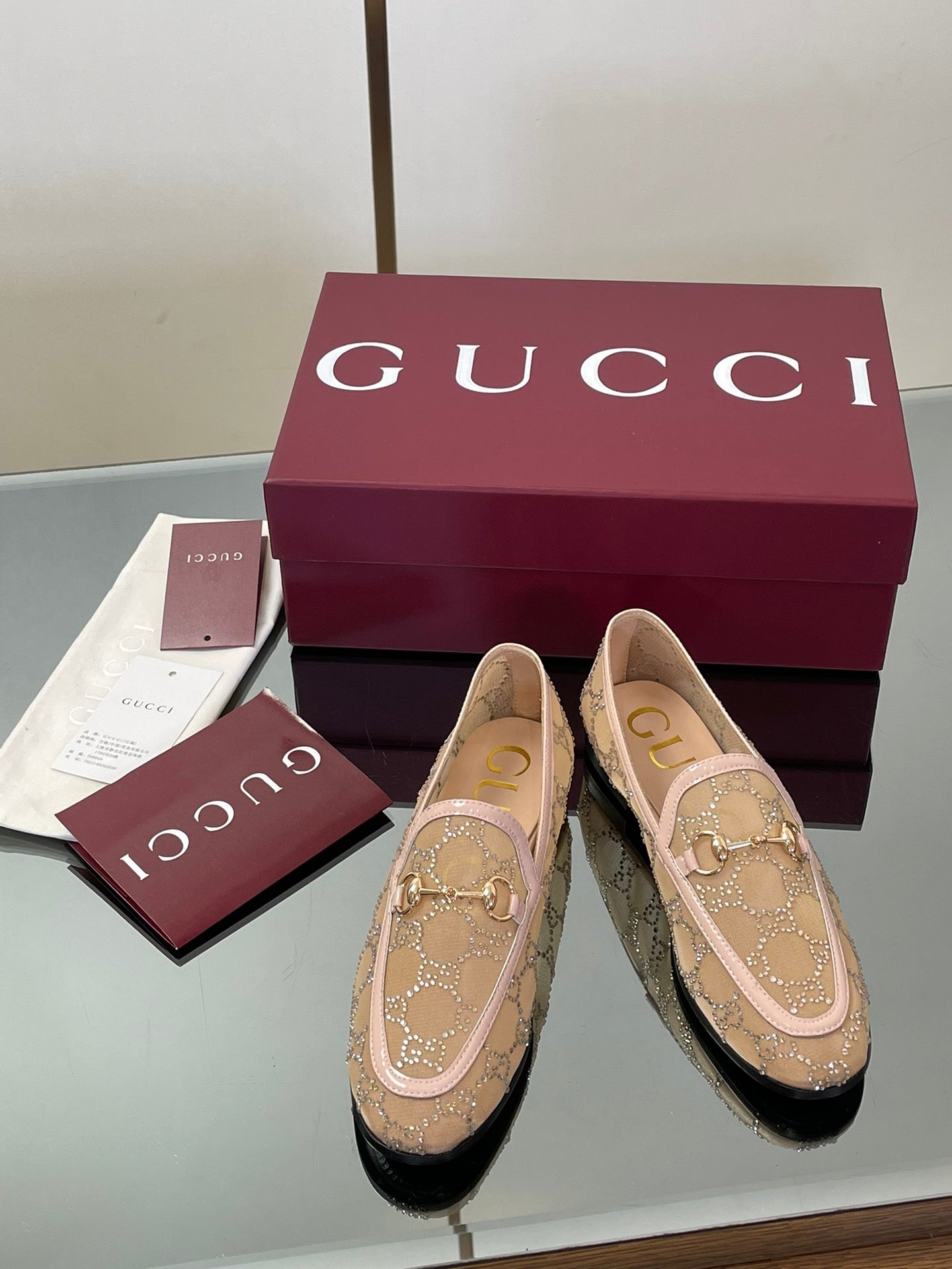 Gucci Patent Leather GG Crystal Loafers – FW25
