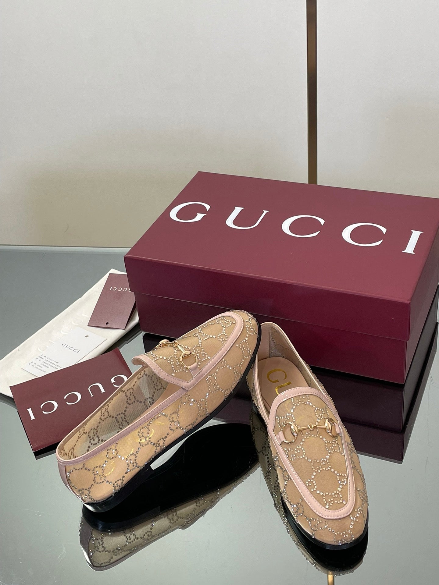 Gucci Patent Leather GG Crystal Loafers – FW25
