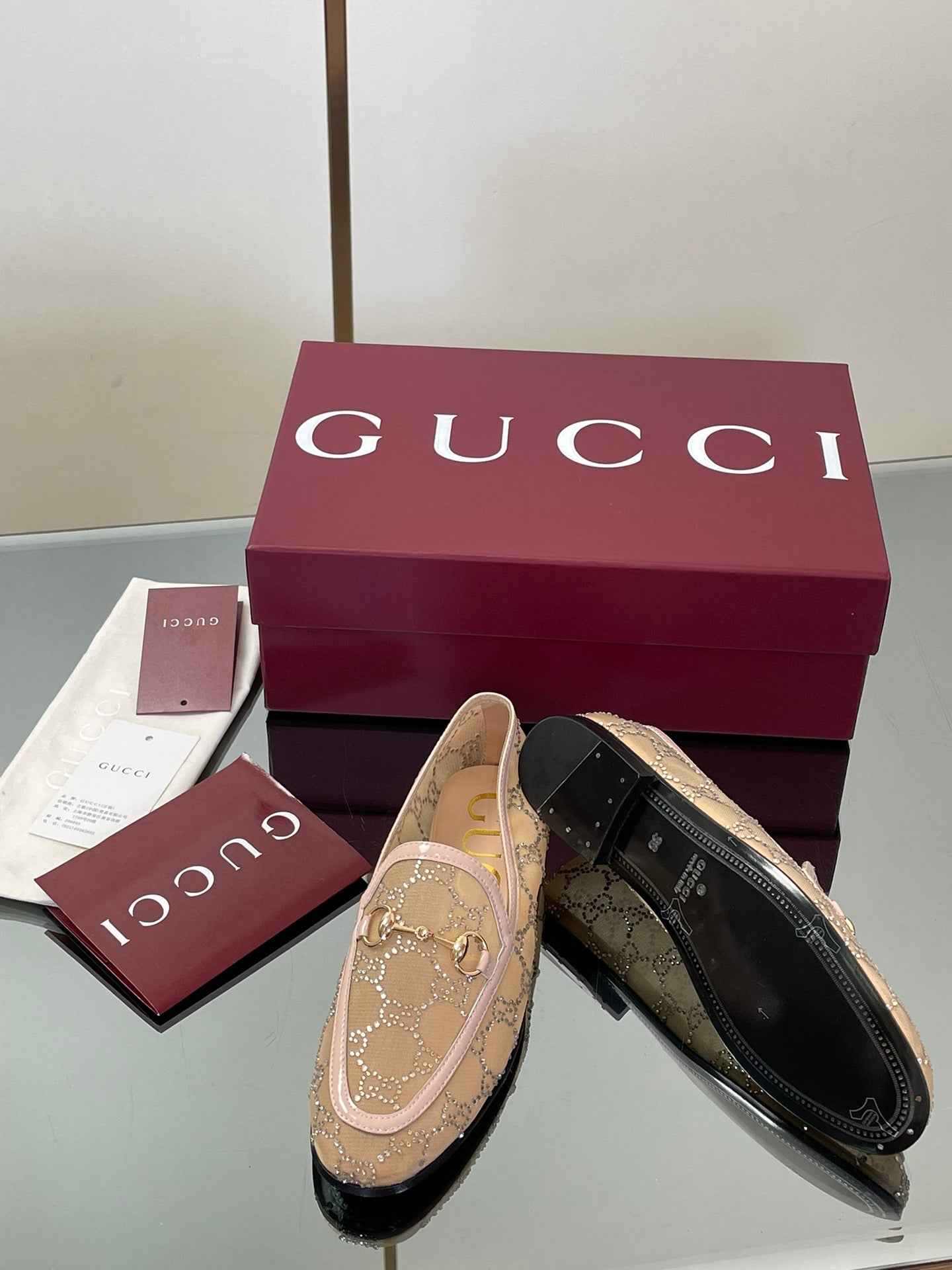 Gucci Patent Leather GG Crystal Loafers – FW25