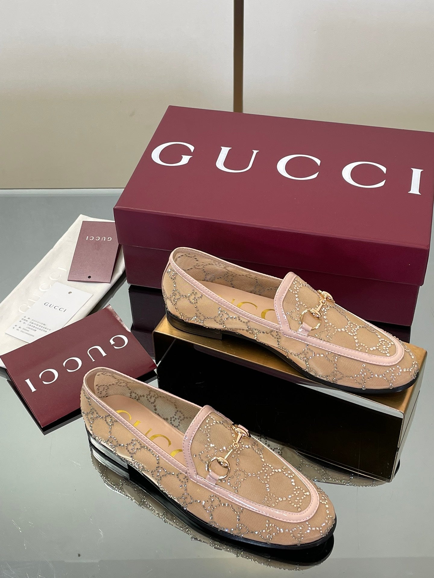 Gucci Patent Leather GG Crystal Loafers – FW25