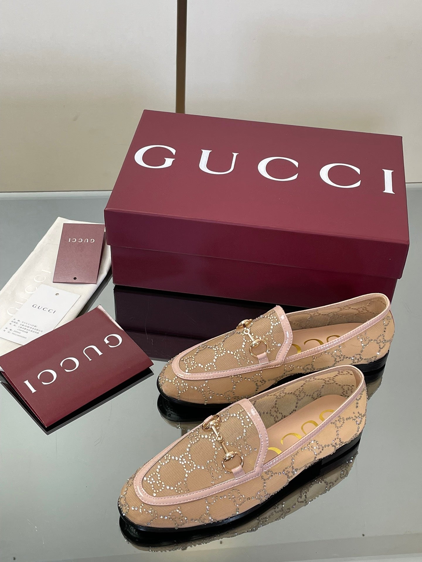 Gucci Patent Leather GG Crystal Loafers – FW25