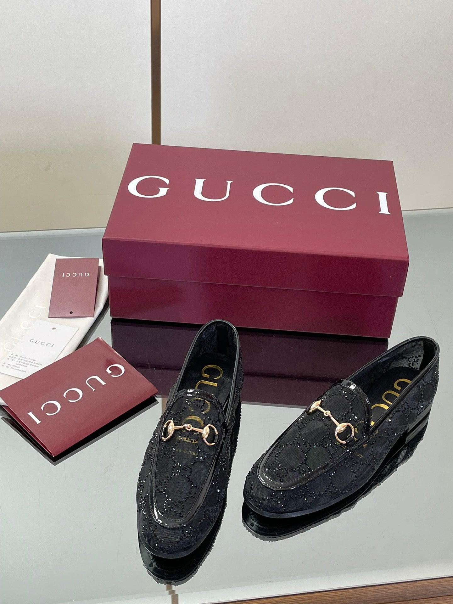 Gucci Patent Leather GG Crystal Loafers – FW25