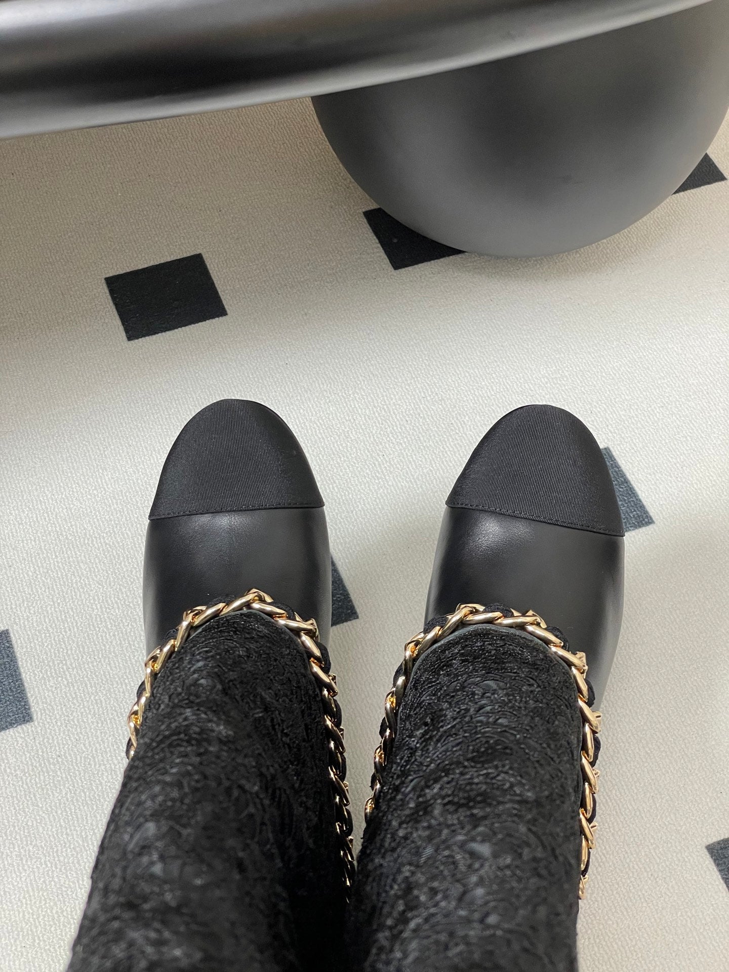 Chanel Chain Detail Knee-High Boots – Autumn/Winter Collection – 25B