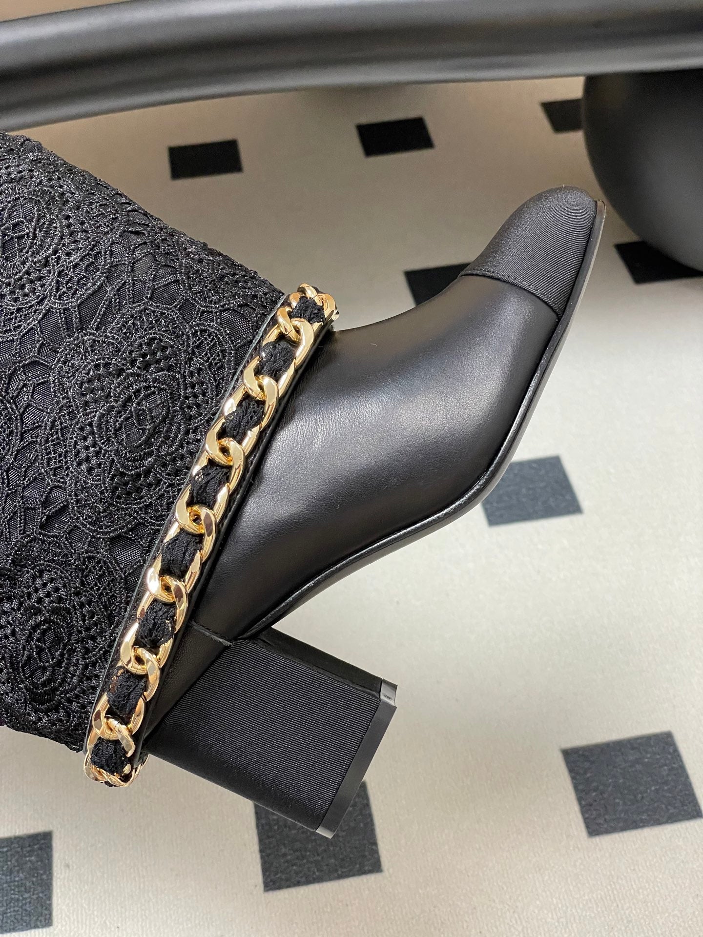 Chanel Chain Detail Knee-High Boots – Autumn/Winter Collection – 25B