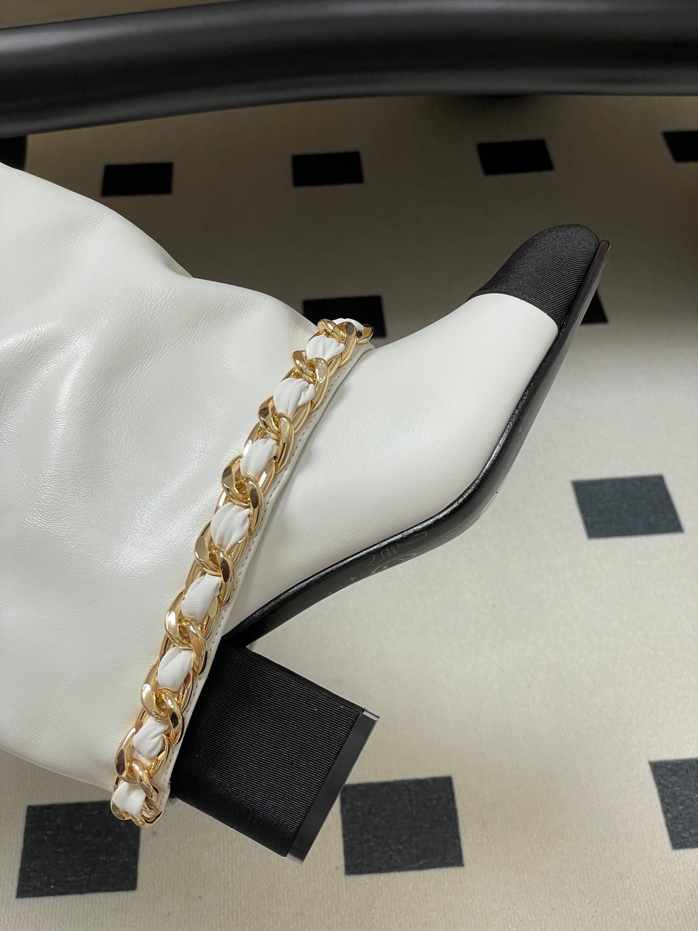Chanel Chain Detail Knee-High Boots – Autumn/Winter Collection – 25B