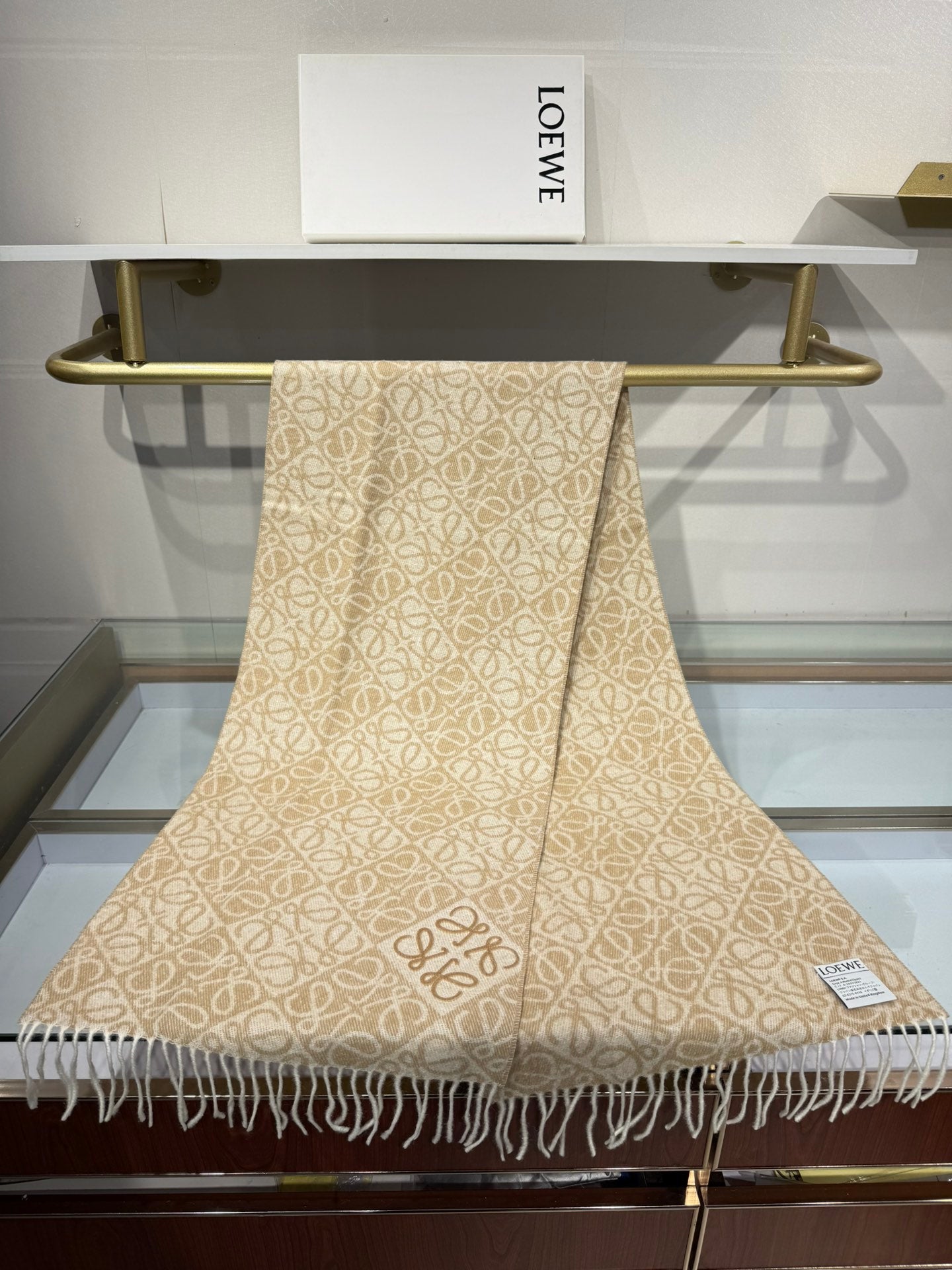 Loewe Double-Sided Wool Cashmere Anagram Scarf – 2025 Collection