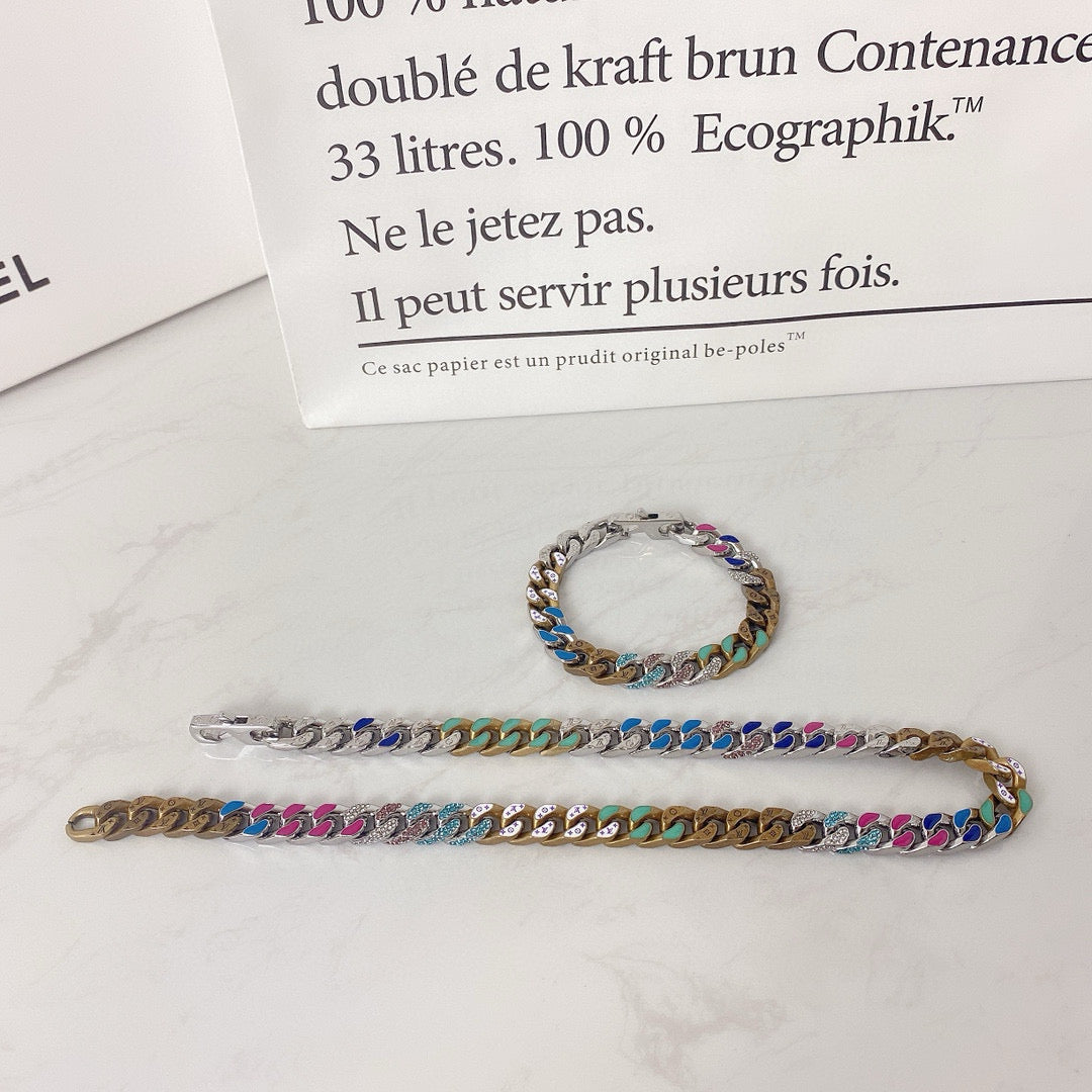 Louis Vuitton Chain Links Patches Necklace – 2020SS