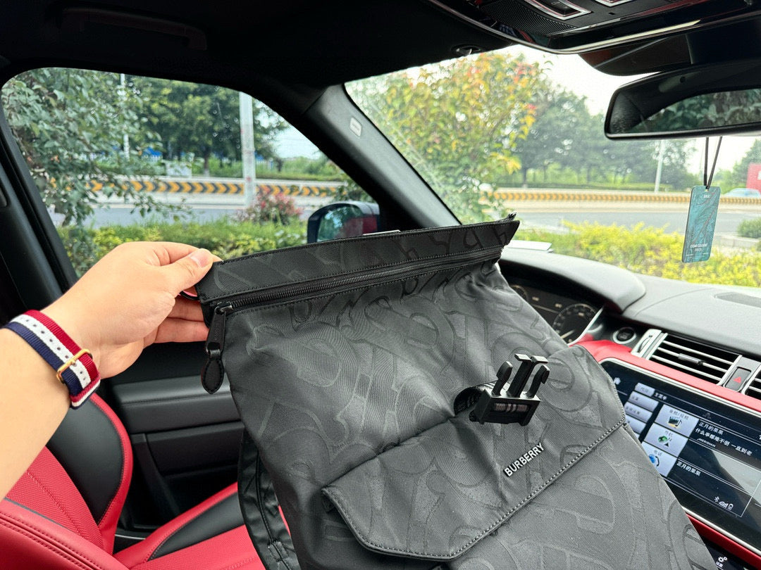 Burberry TB Monogram Nylon Leather Backpack