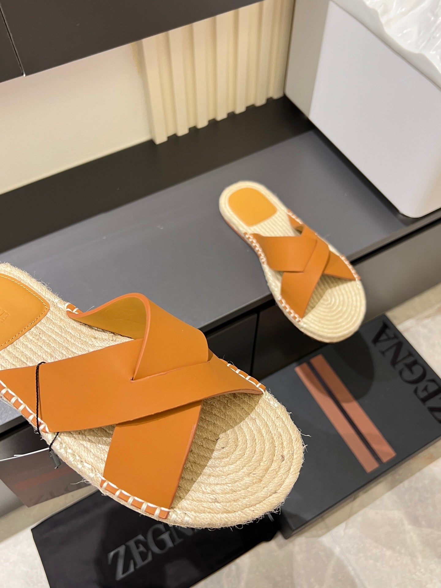 Zegna Classic Leather and Suede Slides