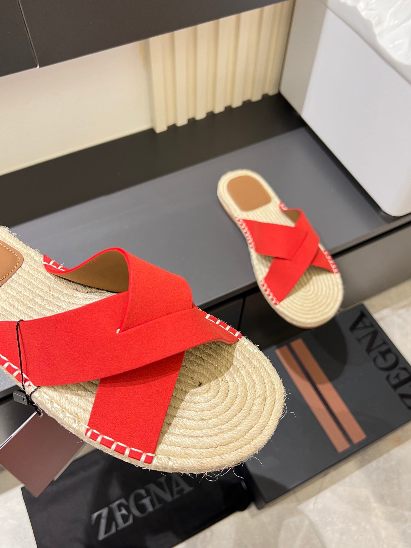 Zegna Classic Leather and Suede Slides