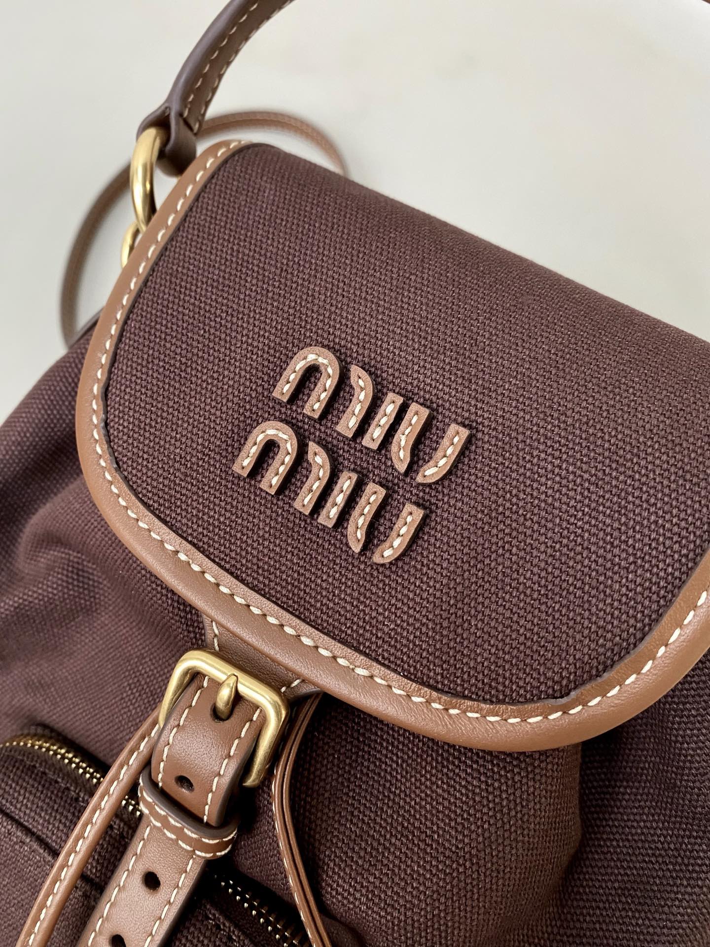 Miu Miu Canvas Backpack