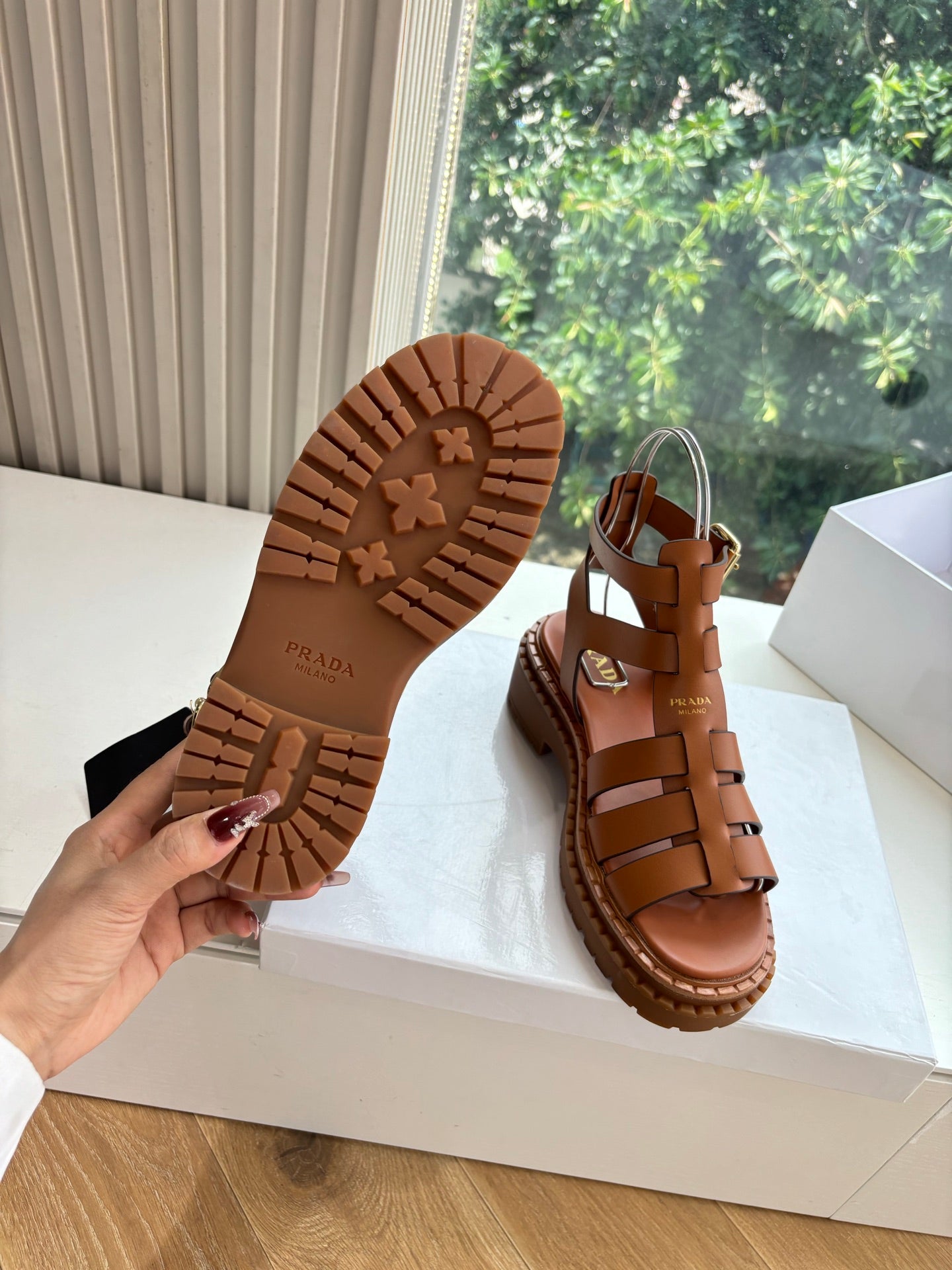 Prada 2025 Spring/Summer Cage Sandals