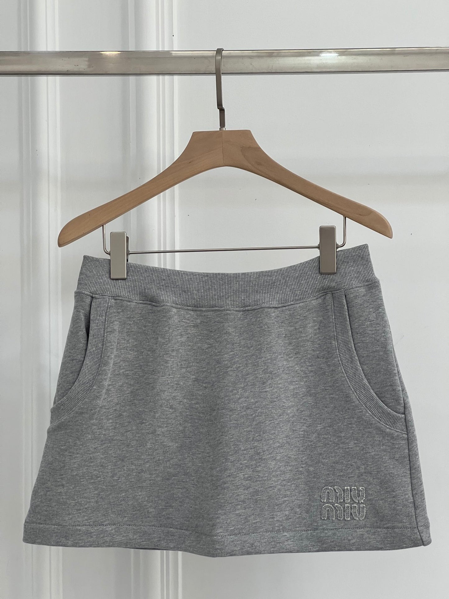Miu Miu Elastic-Waist A-Line Skirt