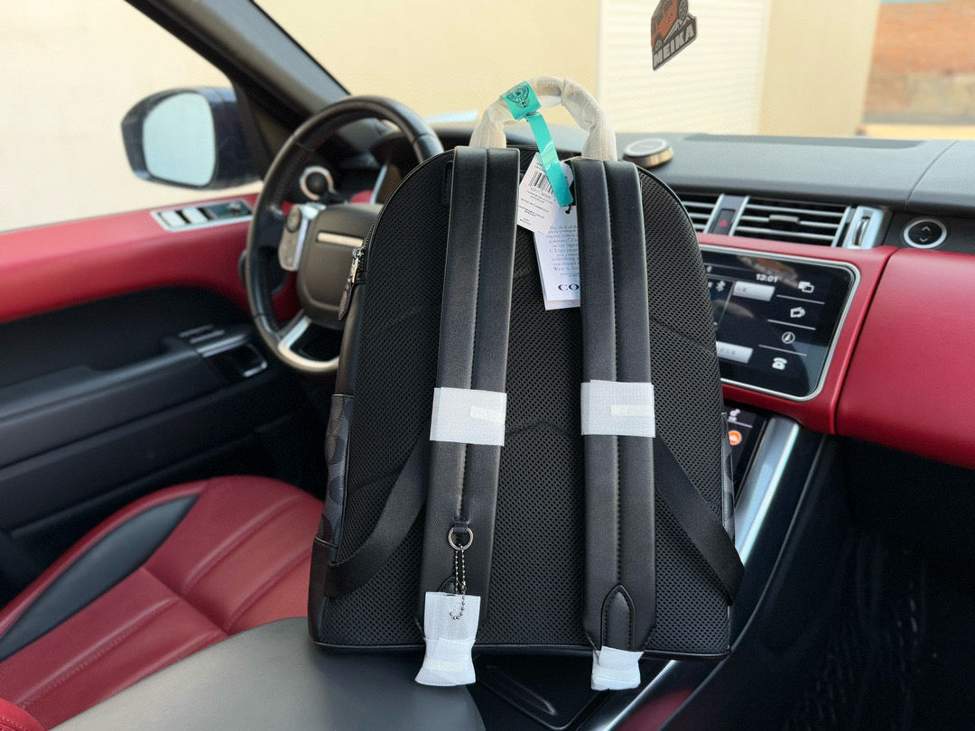 Coach West Series Large Monogram Striped Backpack