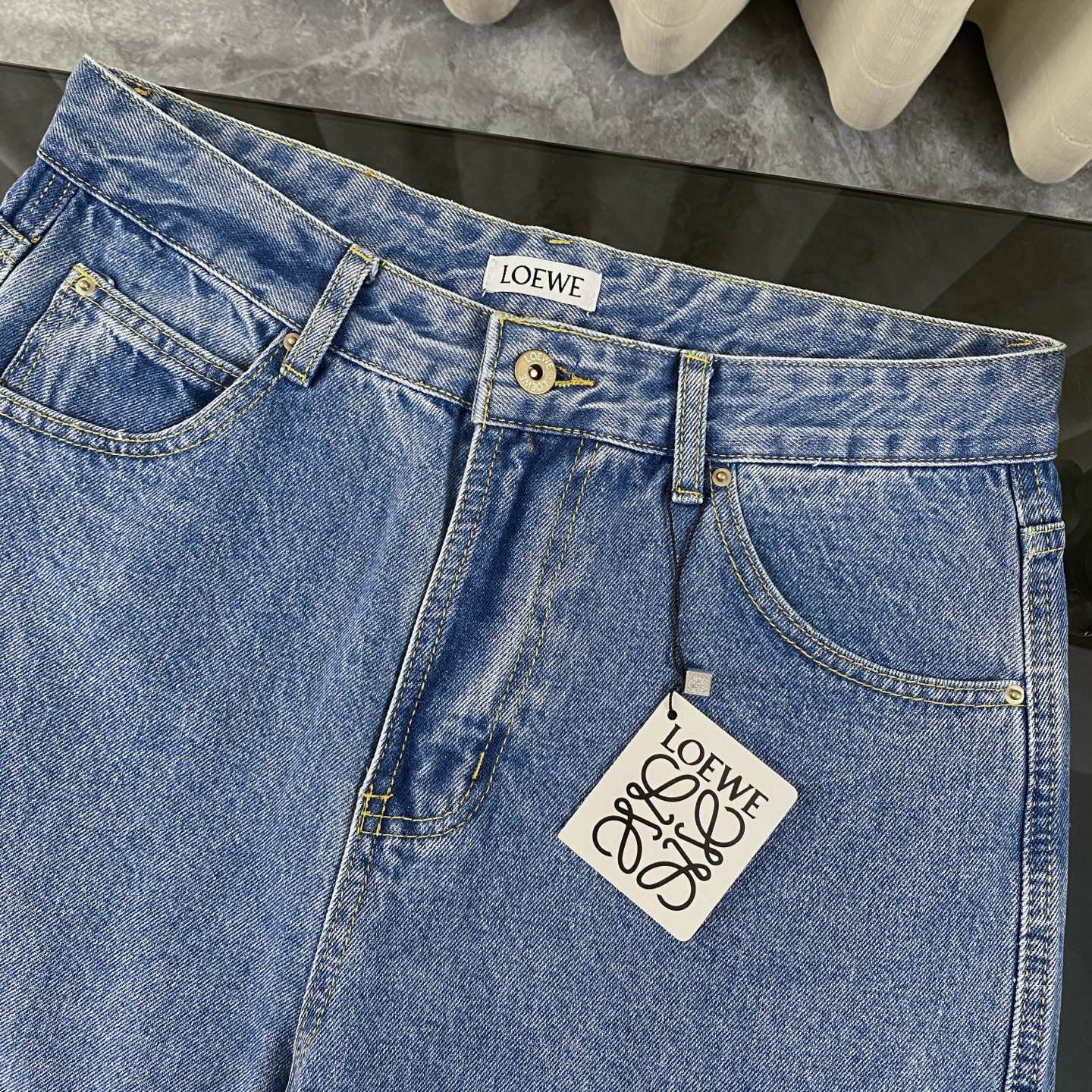 Loewe Anagram Laser-Cut Denim Jeans – 25SS