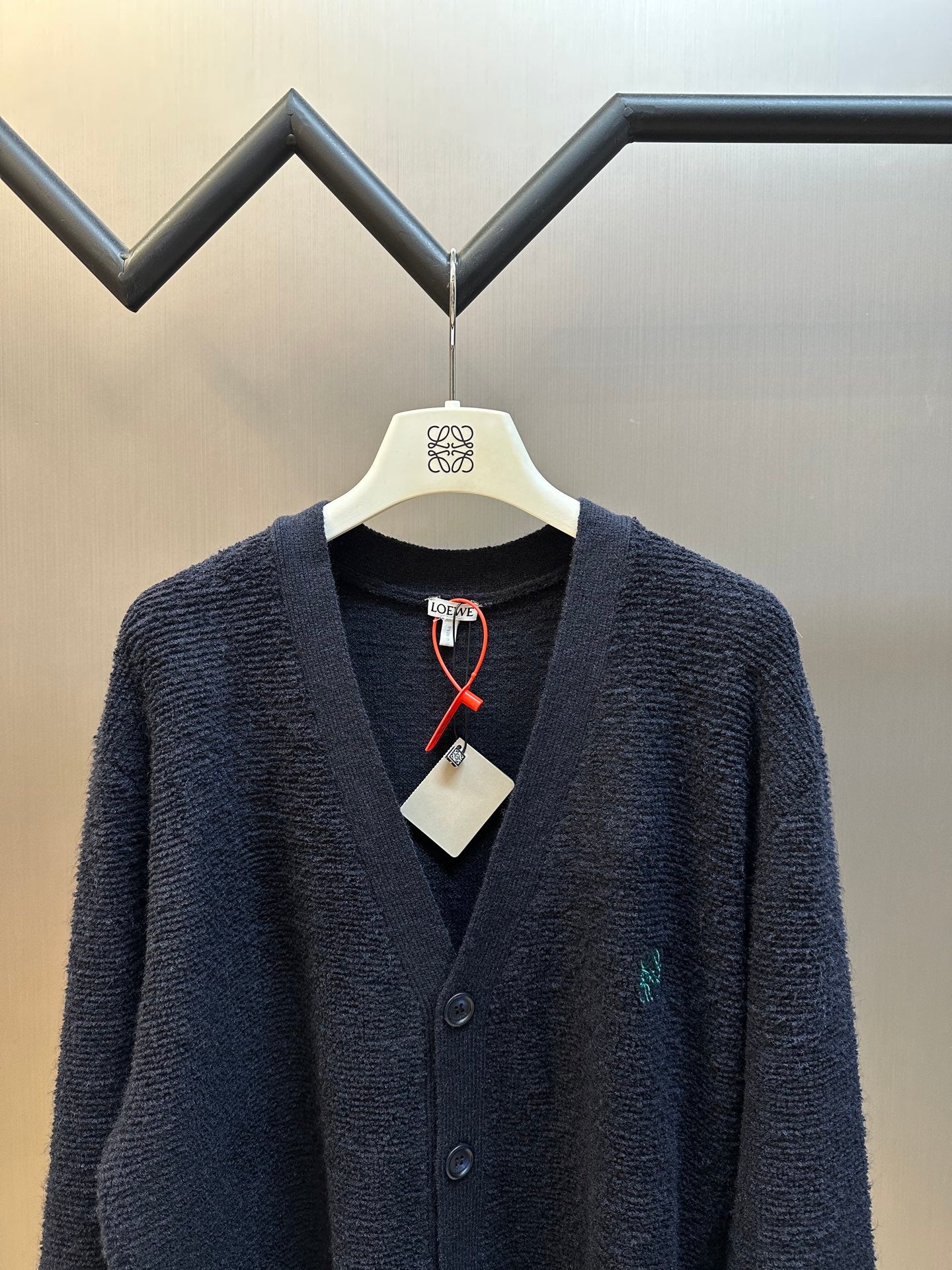 Loewe Anagram Embroidered Wool Cardigan
