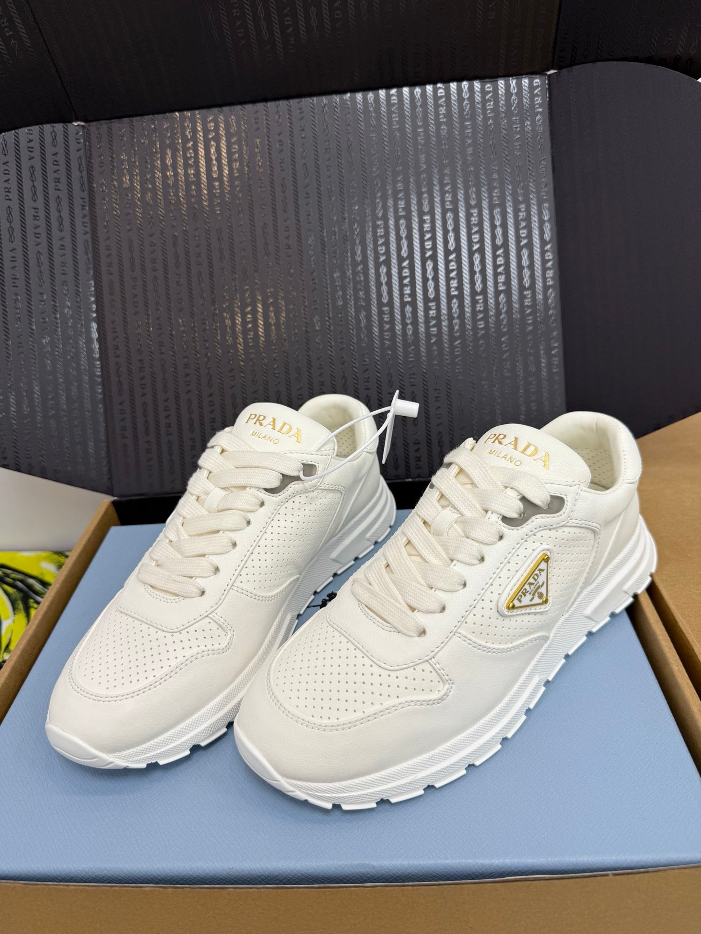 Prada Triangle Logo Sporty Sneakers – 2025 Early Autumn Collection