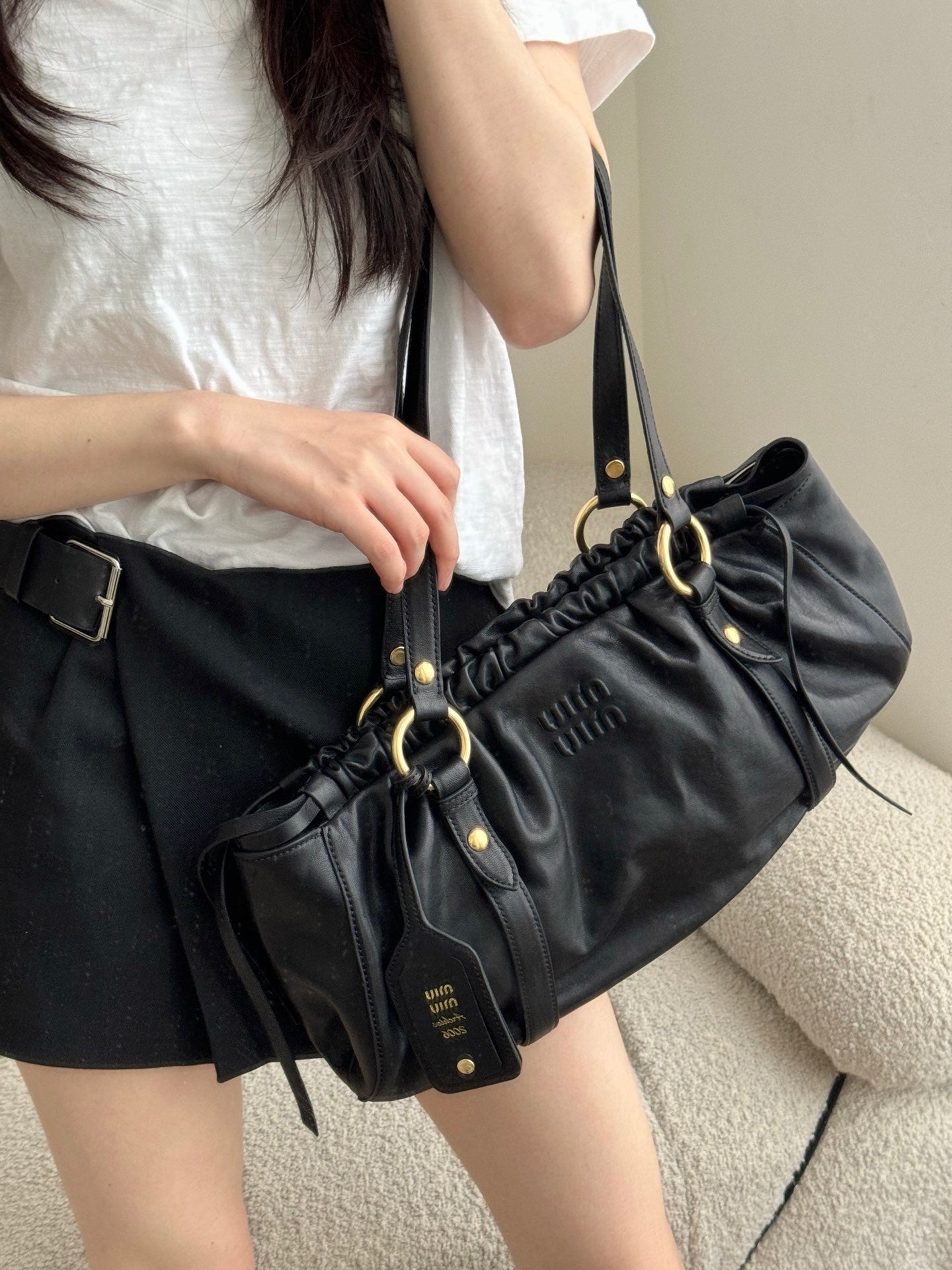 Miu Miu Nappa Dumpling Bag