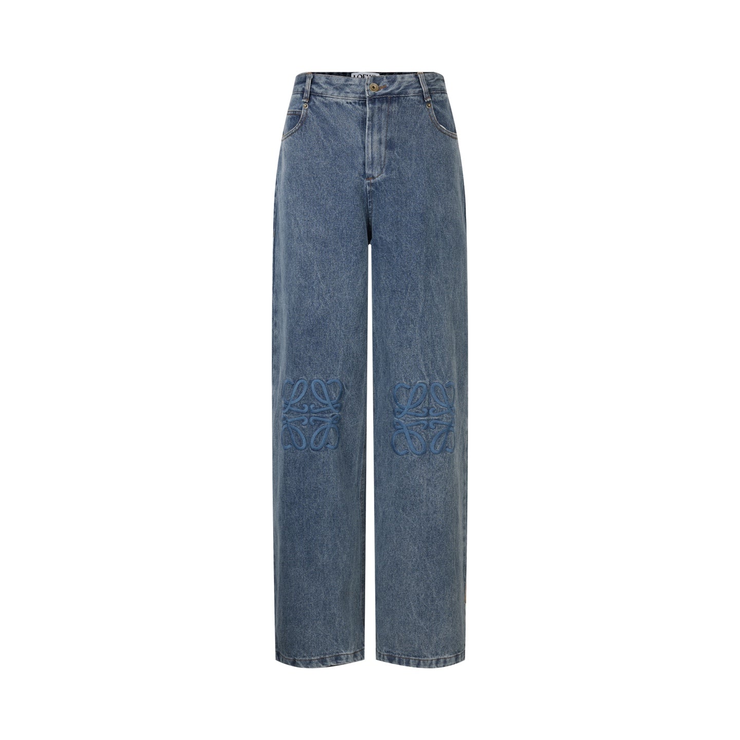 Loewe Anagram Embroidered Denim Jeans
