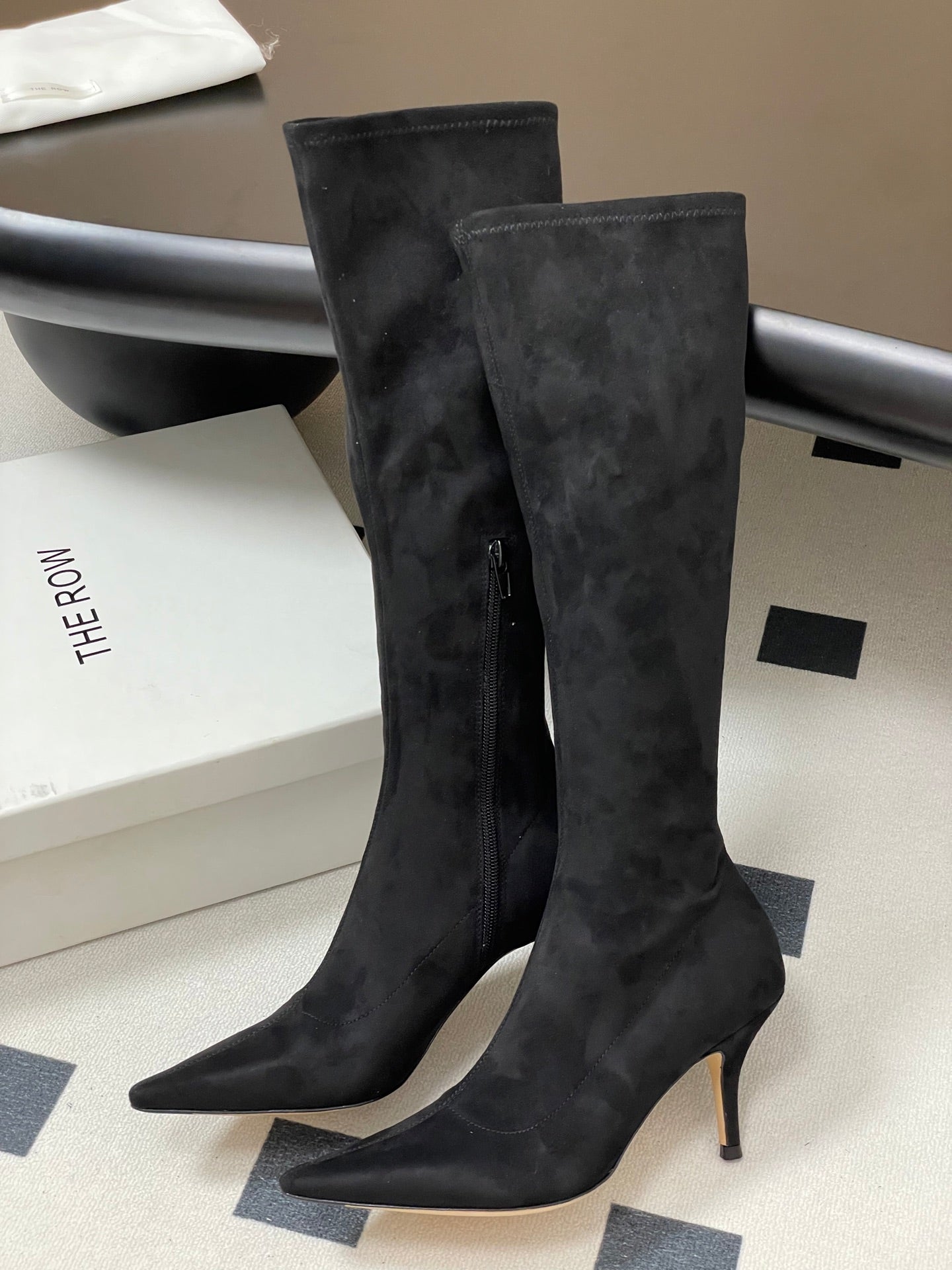 The Row Elastic Kitten Heel Boots – 2025 Fall Collection