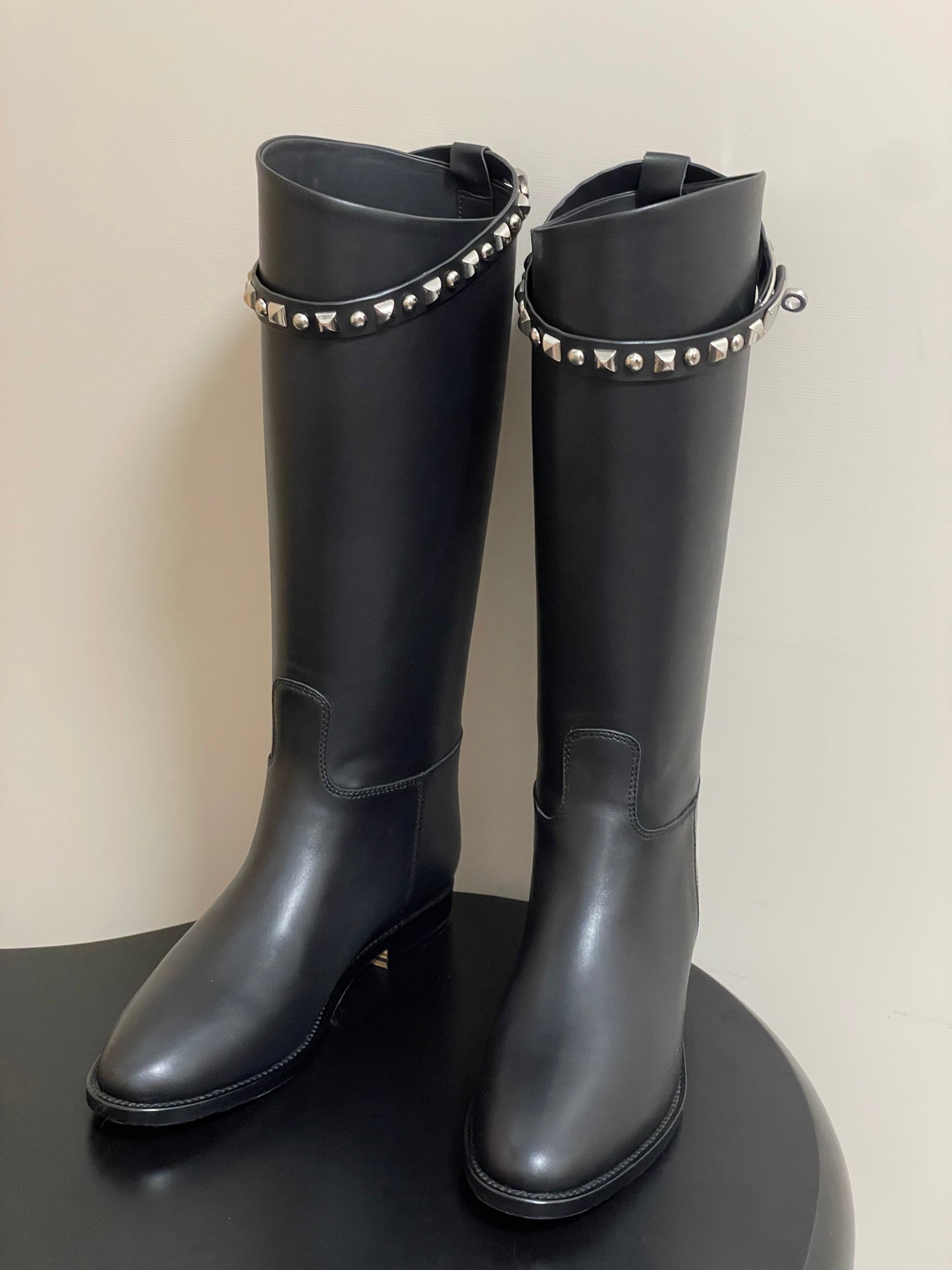 Hermès Jumping Series Kelly Buckle Knee-High Boots