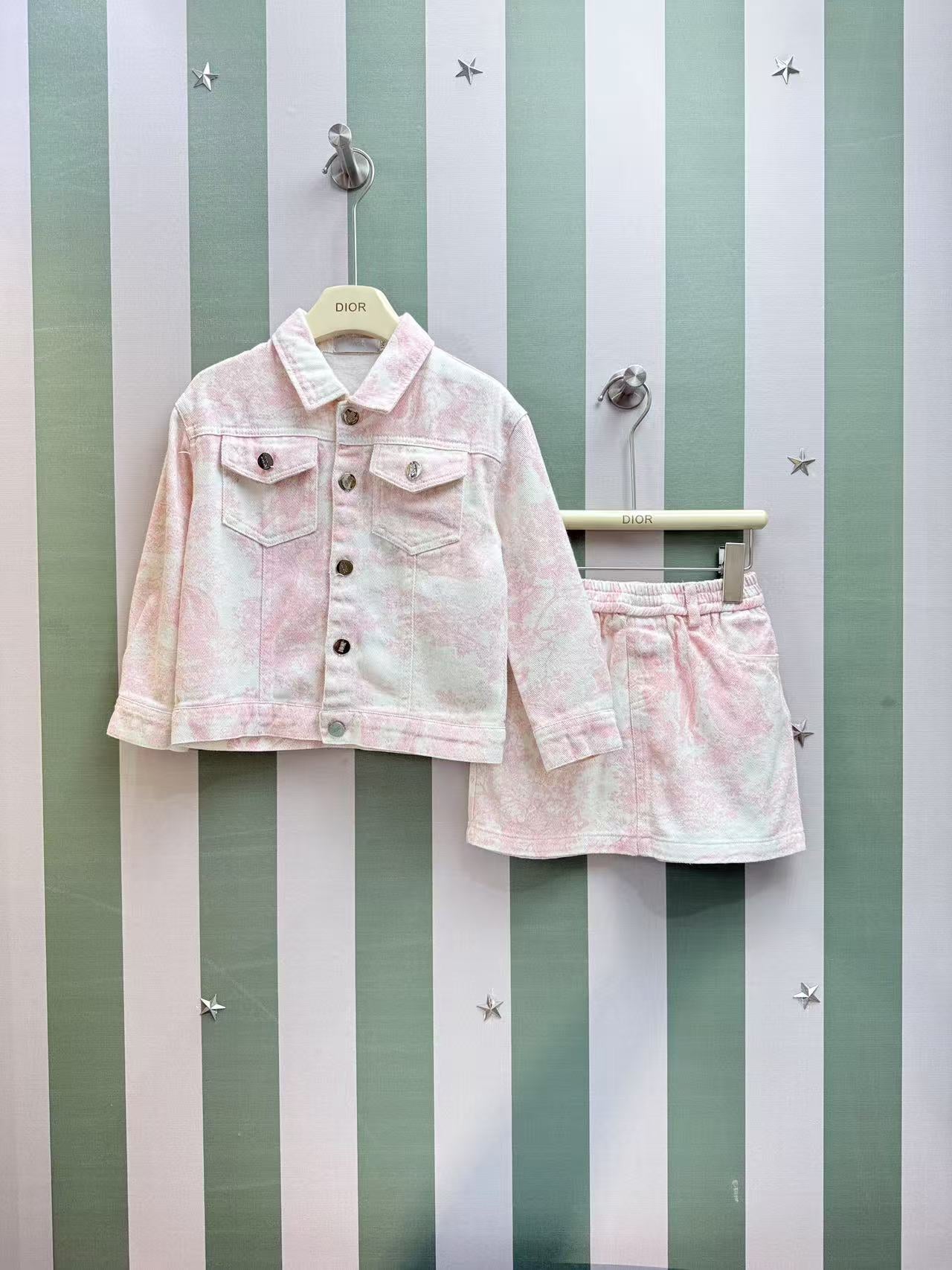 Dior Kids Printed Jacket and Skirt Set – 2025SS – Kids Collection