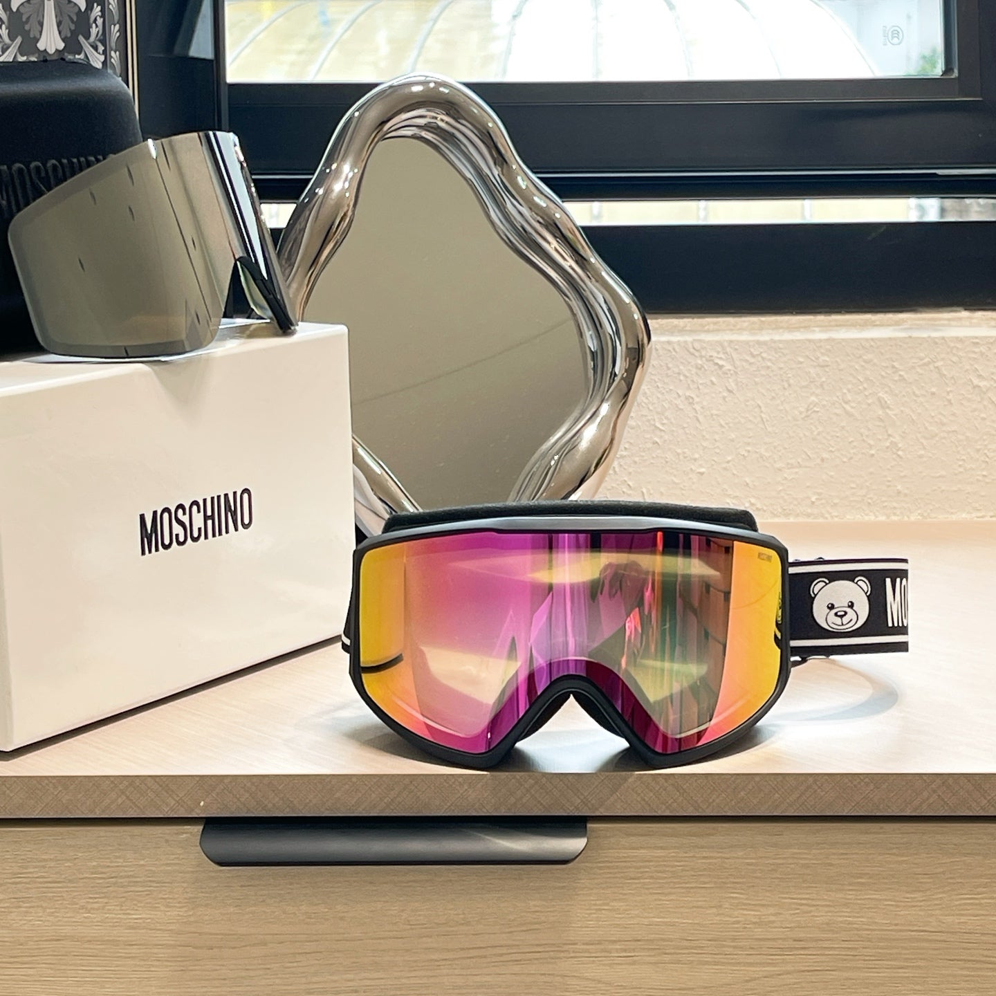 Moschino Bear Magnetic Dual-Lens Ski Goggles