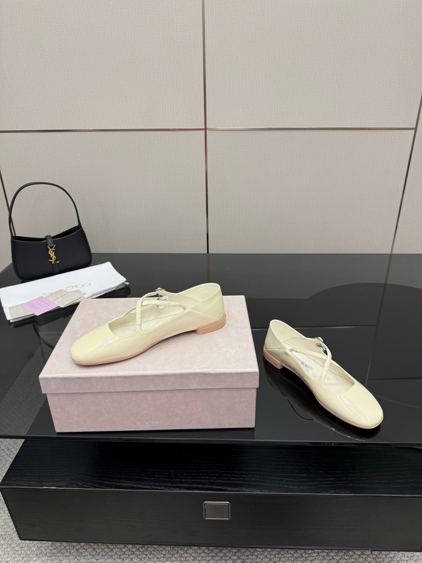 Jimmy Choo Patent Leather Ballerina Flats – 25SS