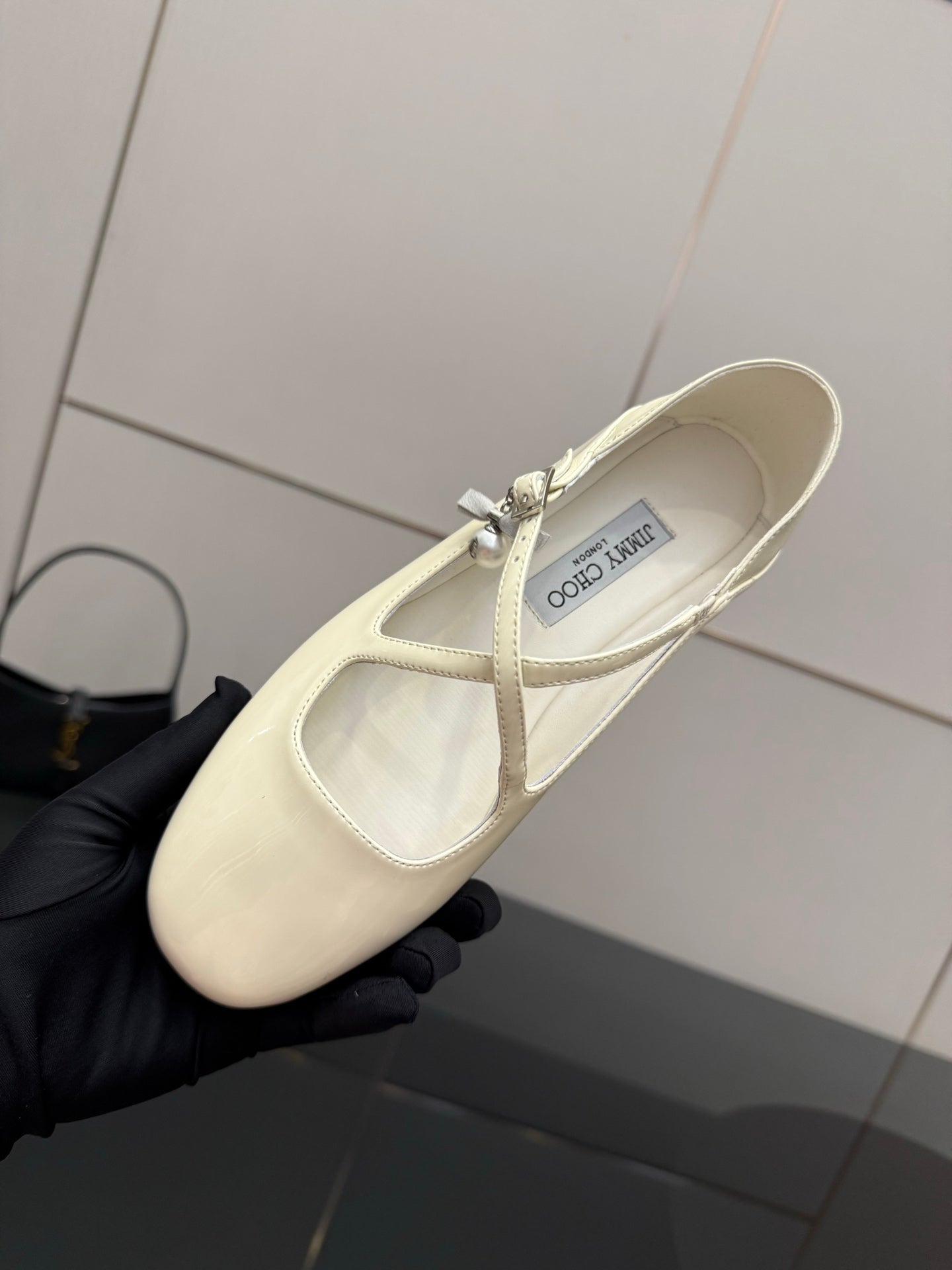 Jimmy Choo Patent Leather Ballerina Flats – 25SS