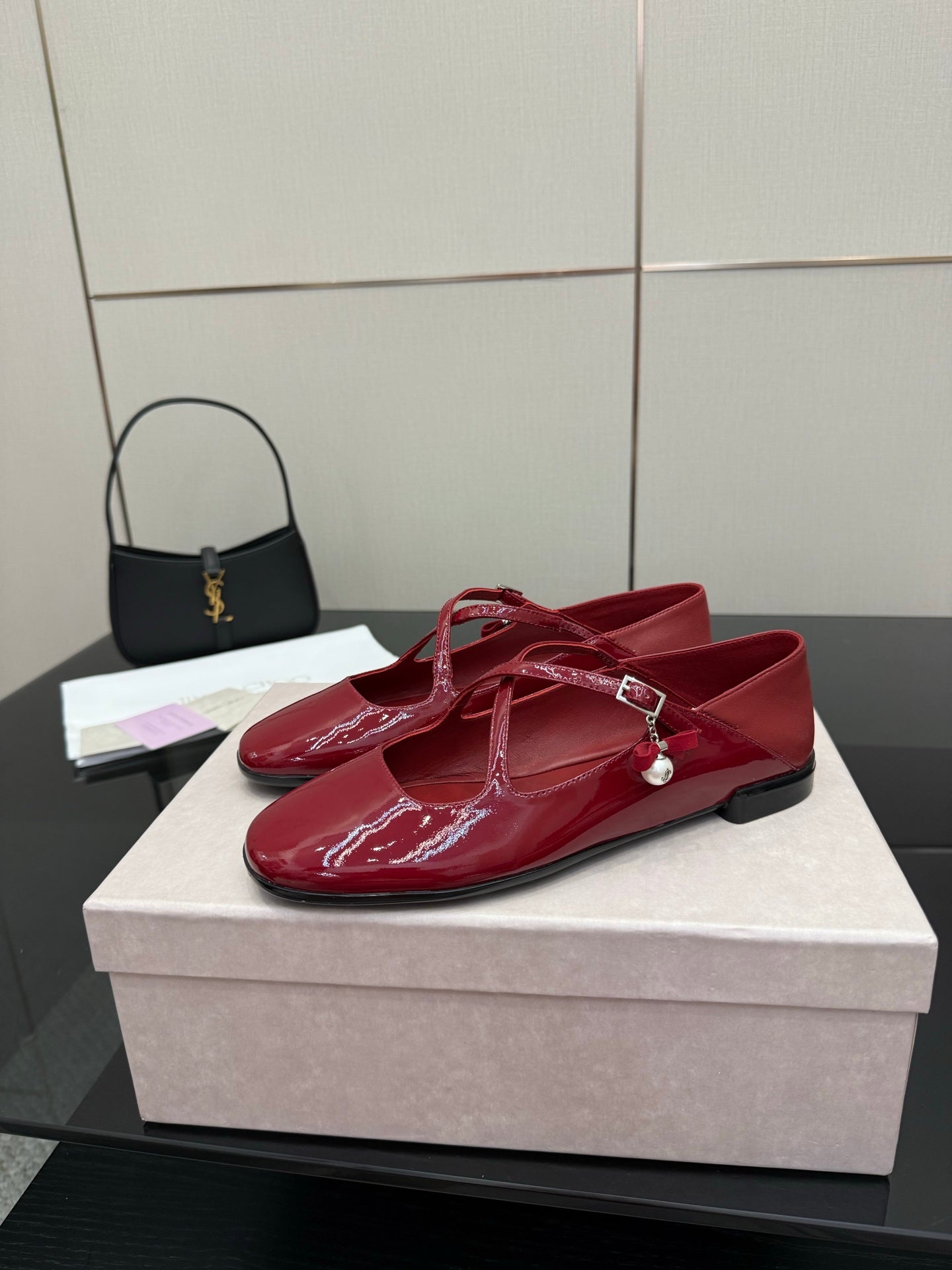 Jimmy Choo Patent Leather Ballerina Flats – 25SS