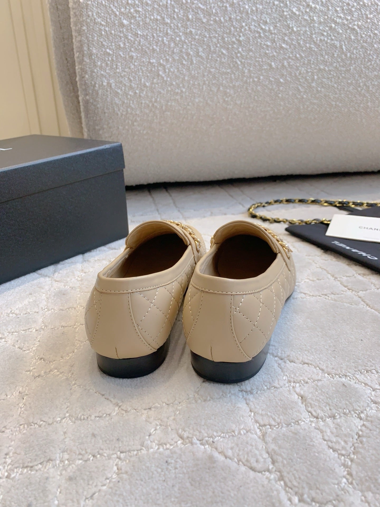 Chanel Rhinestone Chain Loafers