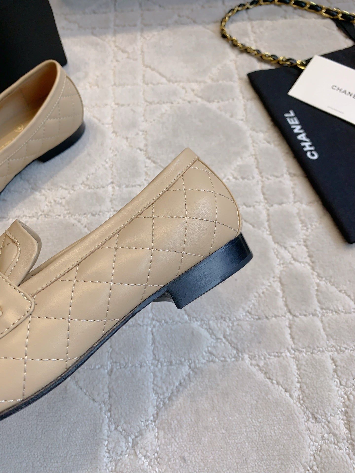 Chanel Rhinestone Chain Loafers