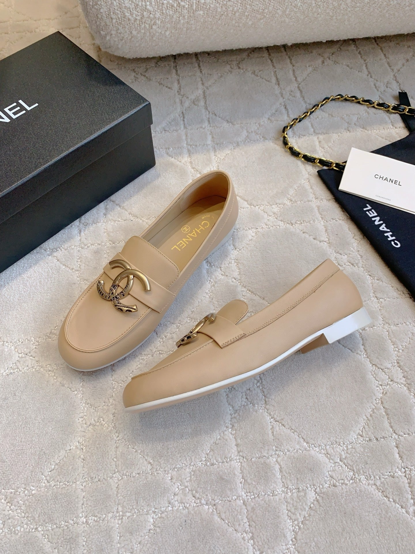 Chanel Classic Big Logo Loafers