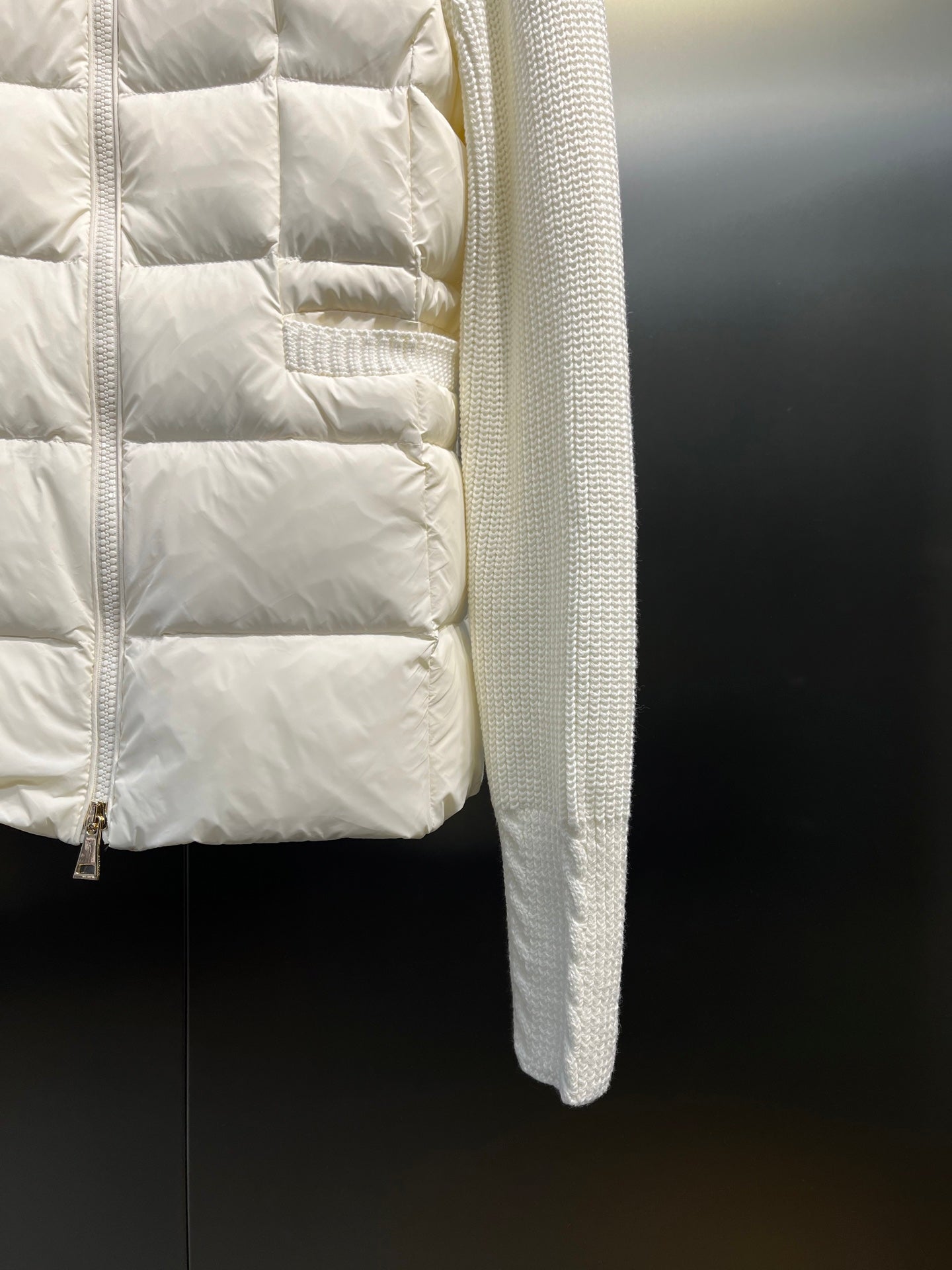Moncler Lapel Patchwork Wool Down Jacket – 25FW
