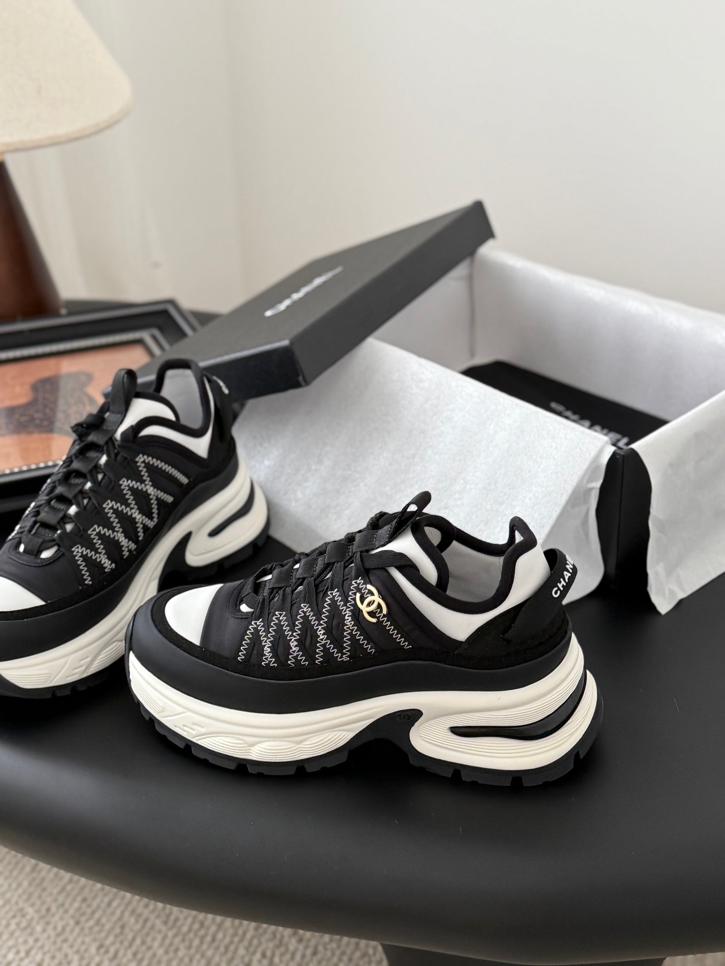 Chanel Color-Block Sneakers – 25C