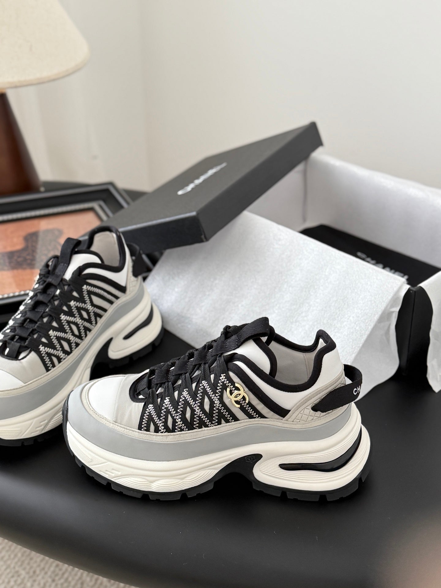 Chanel Color-Block Sneakers – 25C