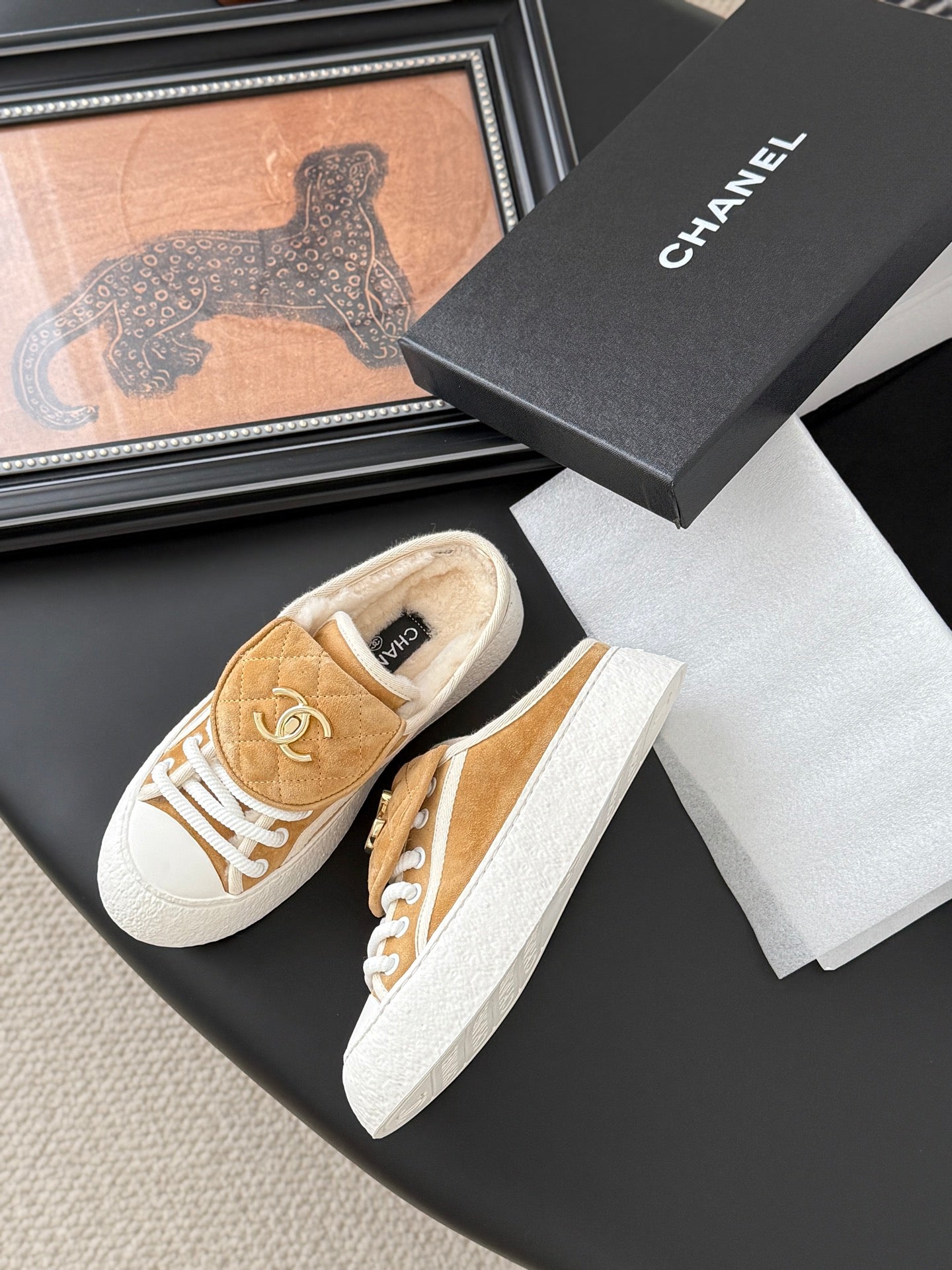 Chanel Classic Satchel Buckle Flats