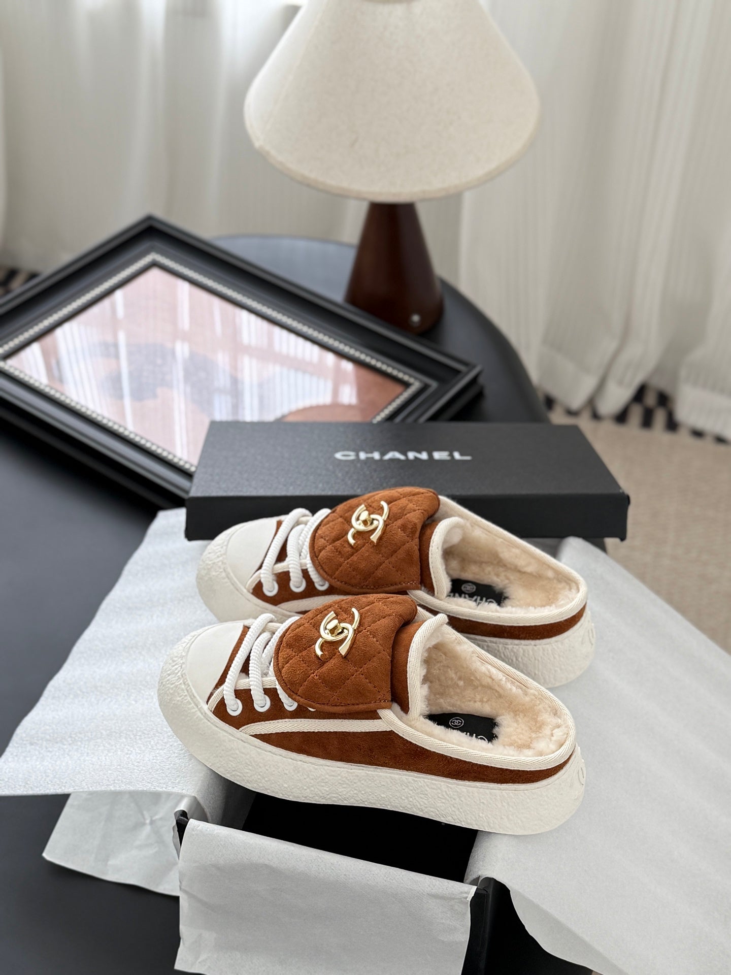 Chanel Classic Satchel Buckle Flats