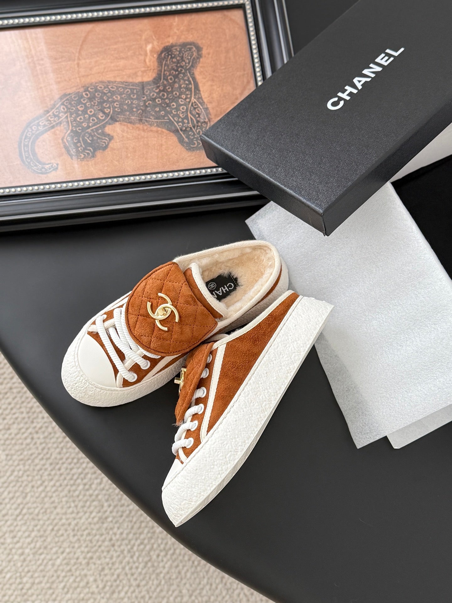 Chanel Classic Satchel Buckle Flats