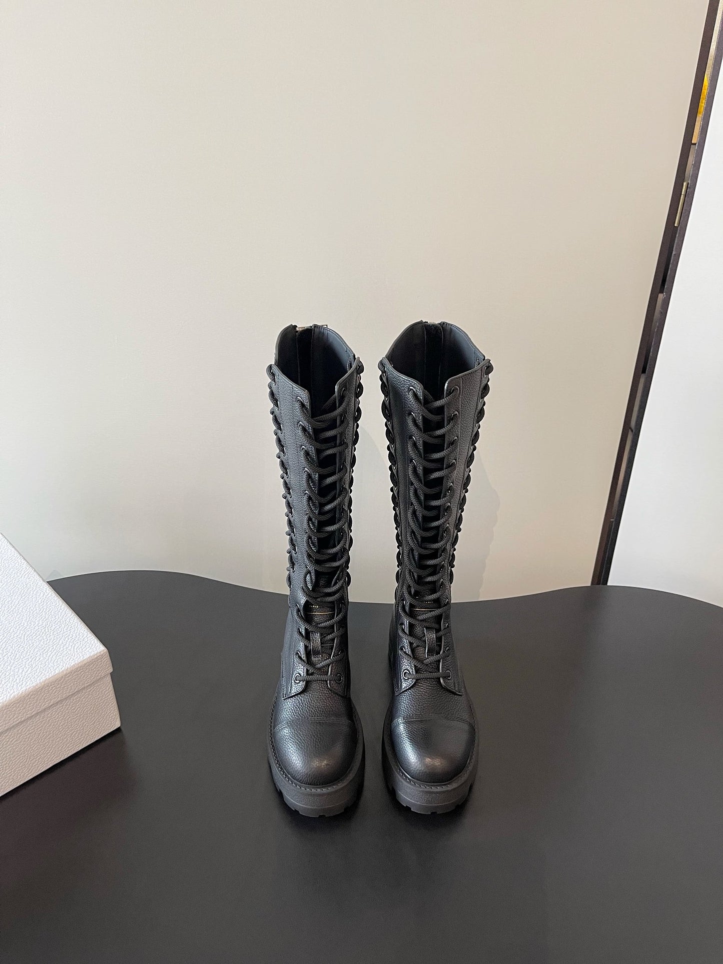 Dior D-Road Lace-Up Combat Boots