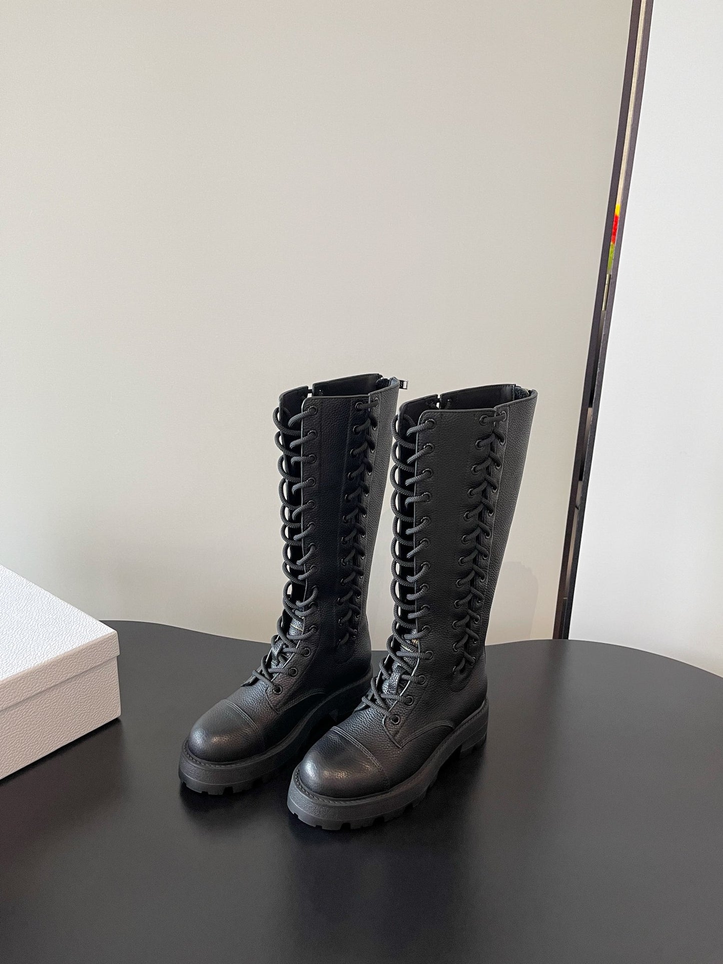 Dior D-Road Lace-Up Combat Boots