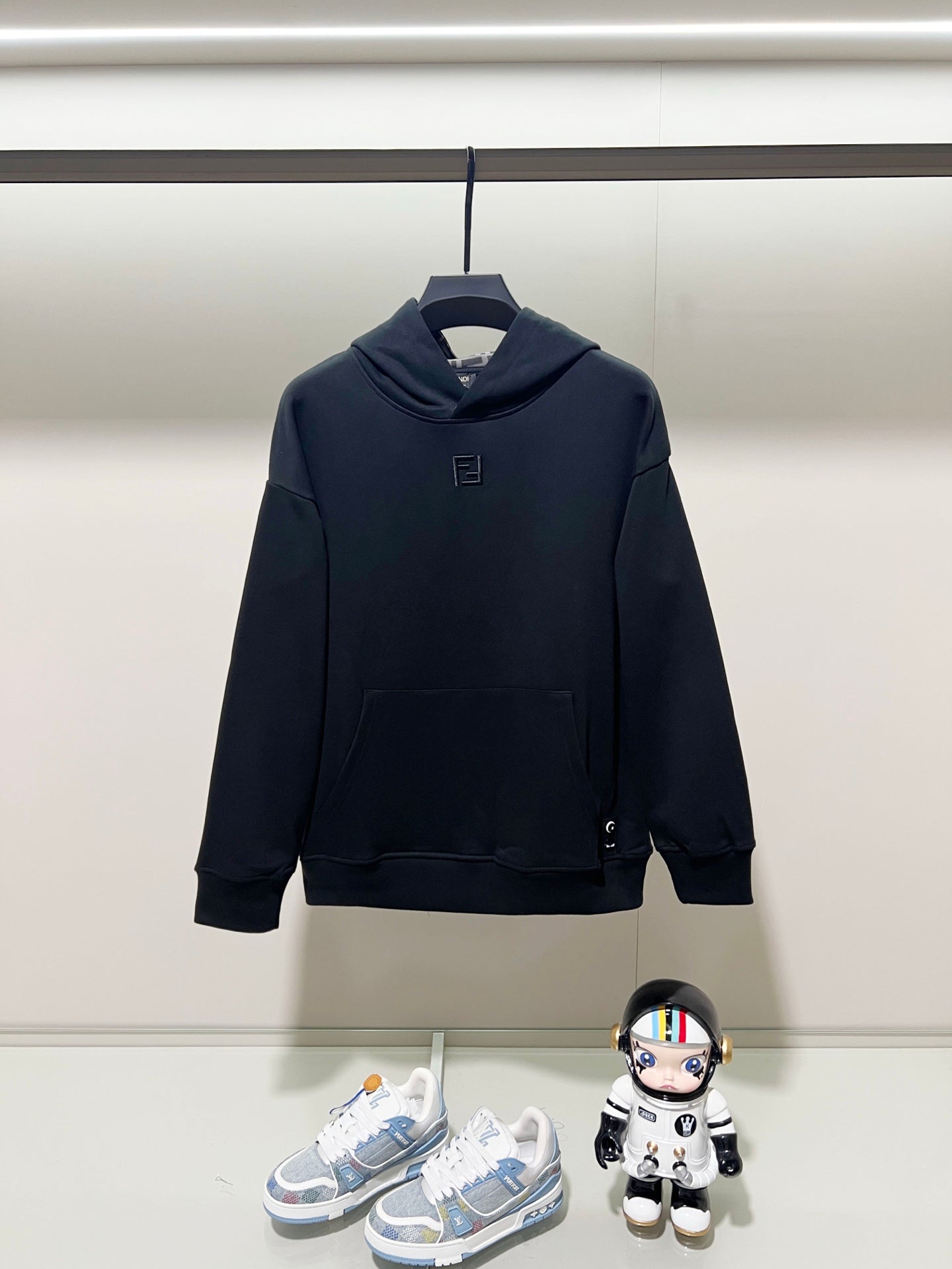 Fendi FF Patch Logo Cotton Hoodie