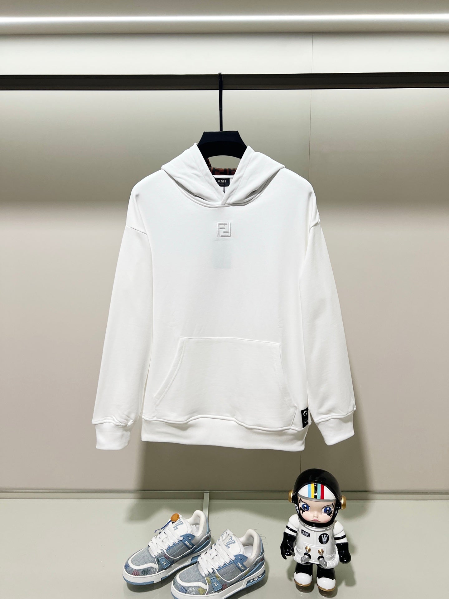 Fendi FF Patch Logo Cotton Hoodie