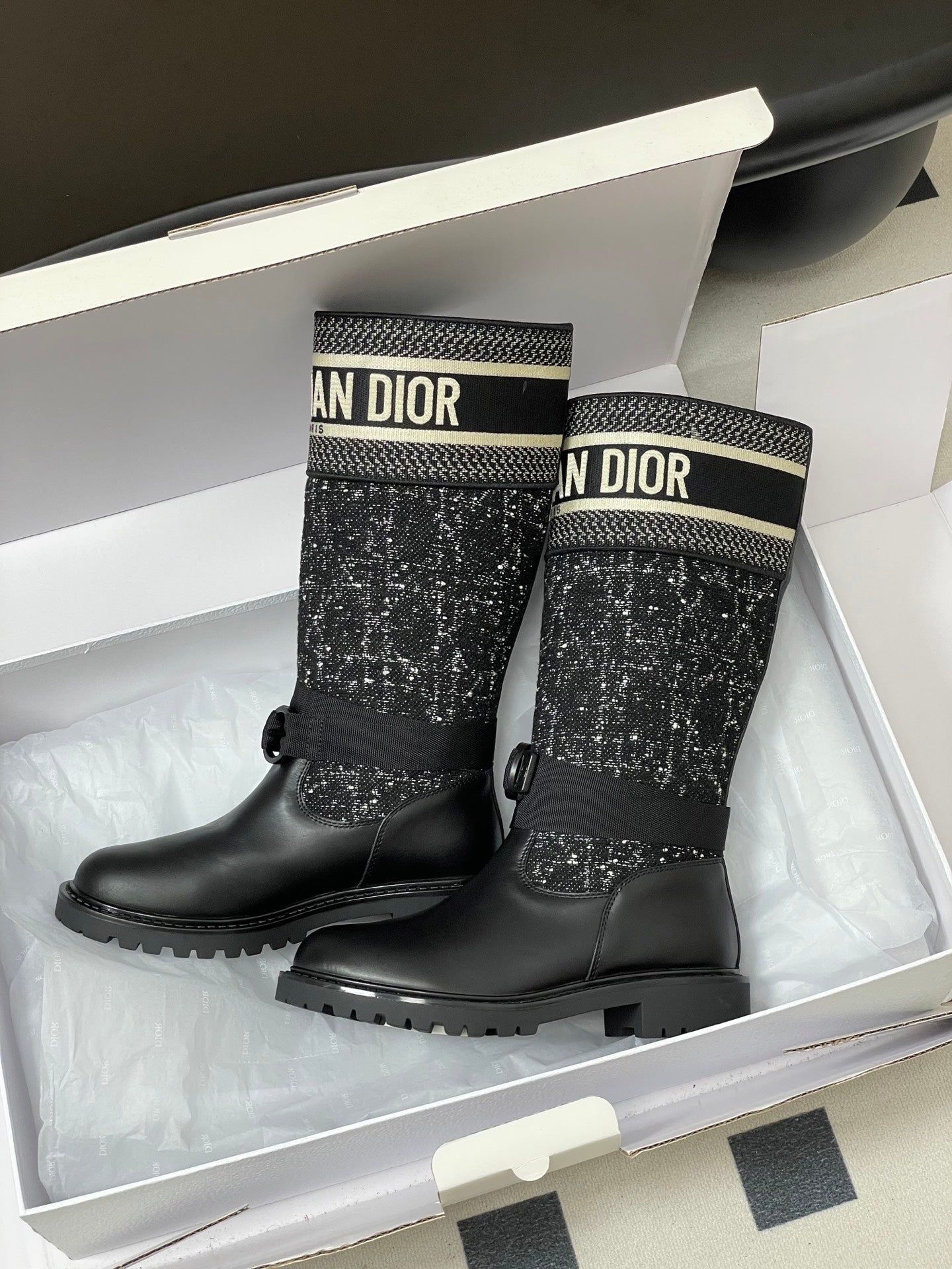 Dior D-Major Tweed Knight Boots – Autumn/Winter Collection
