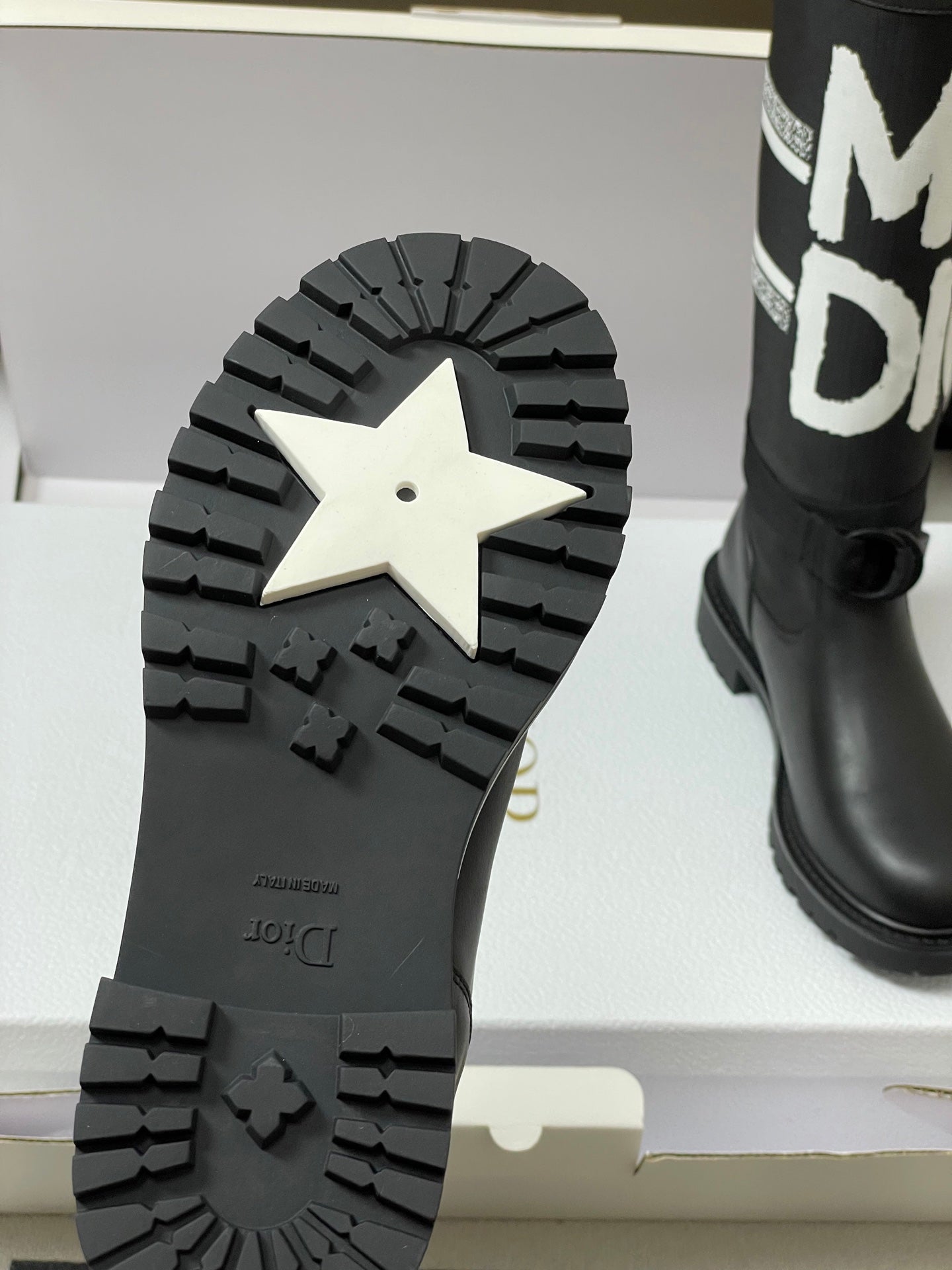 Dior D-Major Graffiti Mid-Tube Combat Boots – Autumn/Winter Collection