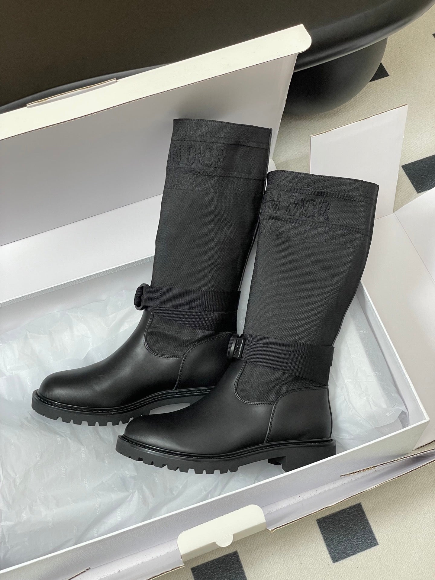 Dior D-Major Mid-Calf Combat Boots – Autumn/Winter Collection