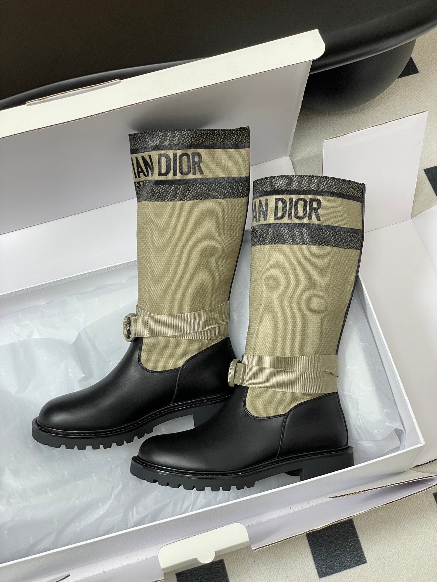 Dior D-Major Mid-Calf Combat Boots – Autumn/Winter Collection
