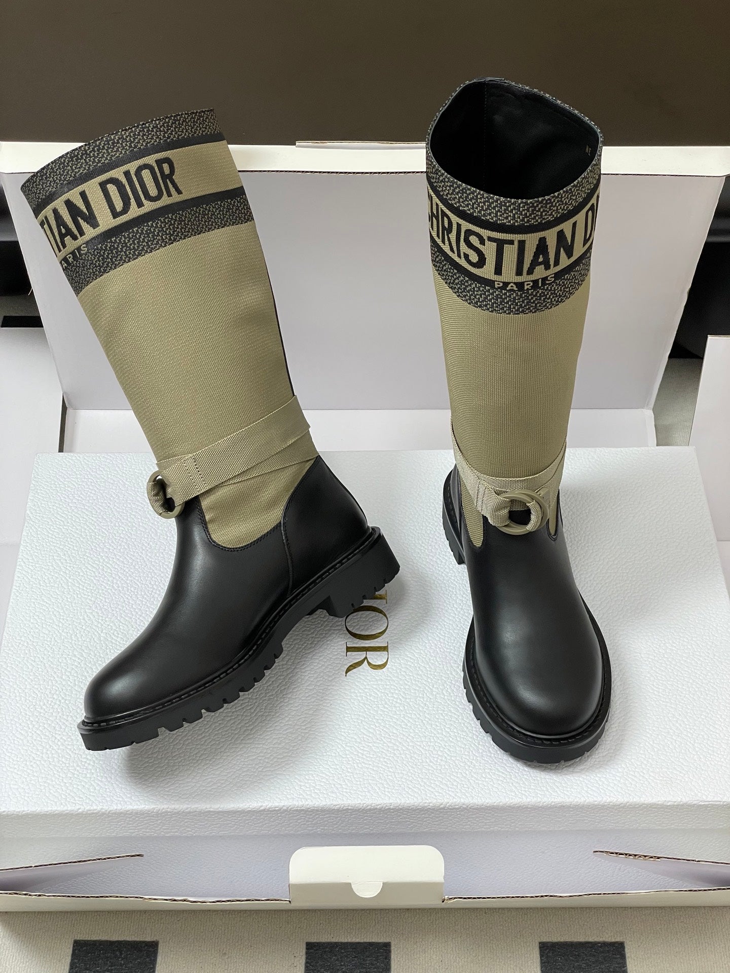 Dior D-Major Mid-Calf Combat Boots – Autumn/Winter Collection