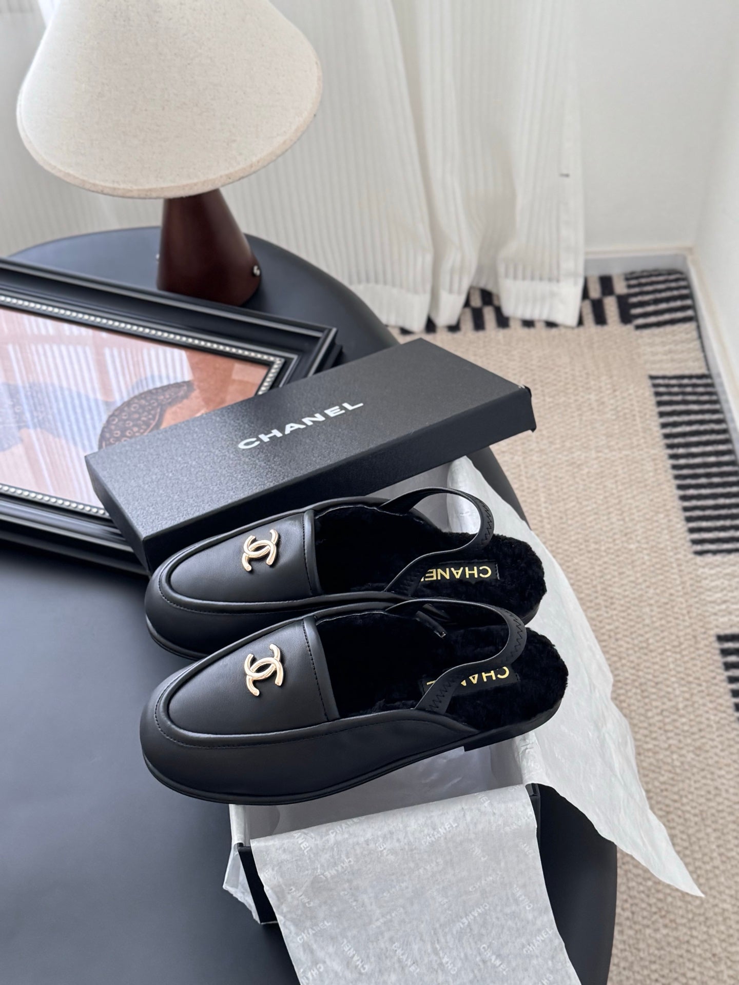 Chanel 24K Autumn/Winter Furry Mules